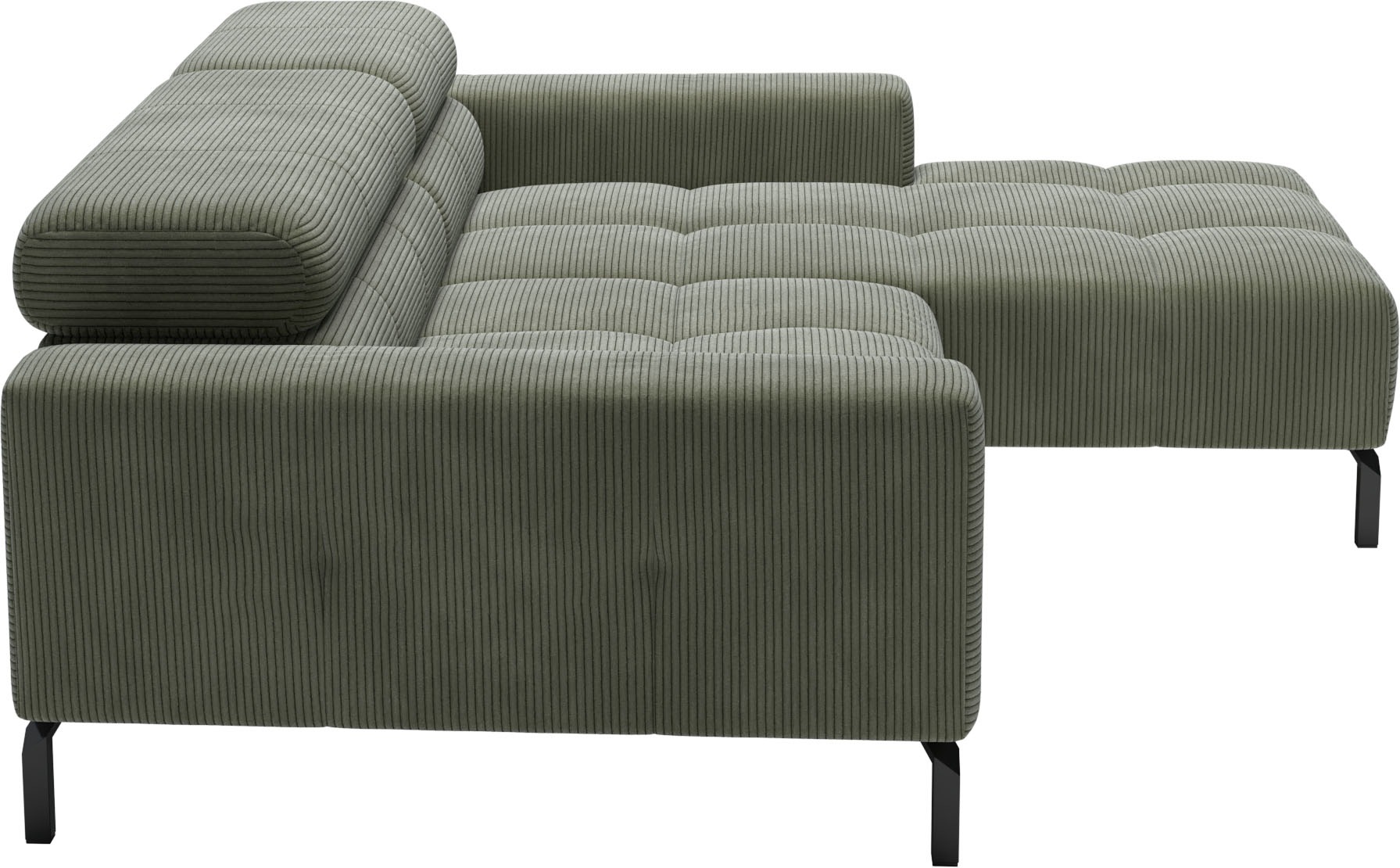 Home affaire Ecksofa »Claya, 223 cm breit, L-Form, Kopfteilverstellung« Moderne Steppung, weicher Polsteraufbau & saugroboterfreundliche Höhe