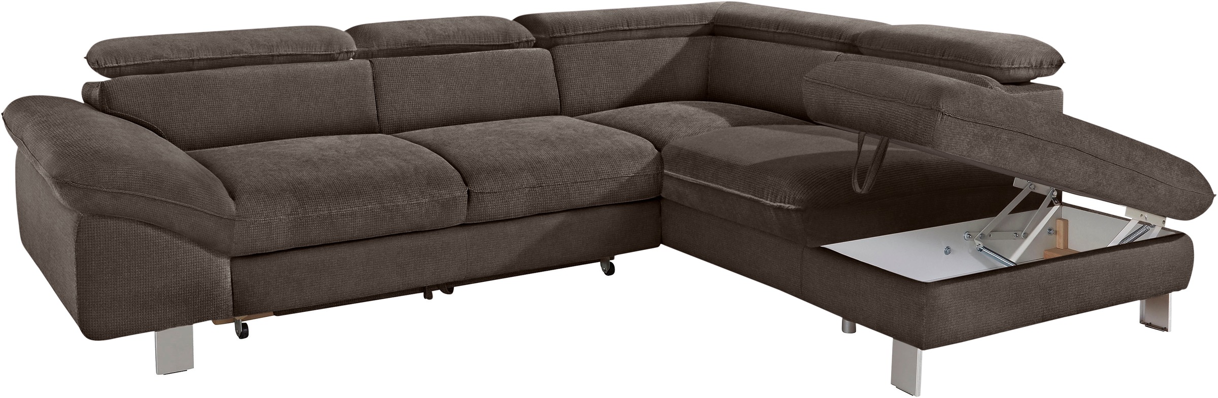COTTA Ecksofa »Driver L-Form«, mit Kopfteilverstellung, wahlweise mit Bettfunktion & Bettkasten