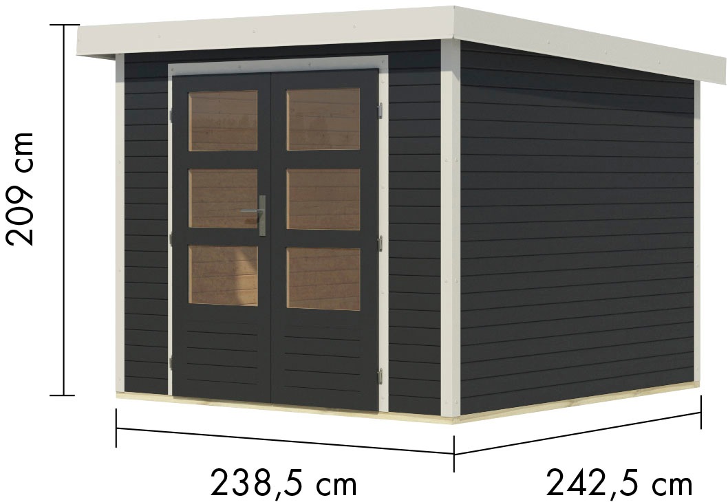 Karibu Gartenhaus »Jupiter 3,5 C«, in verschiedenen Farben