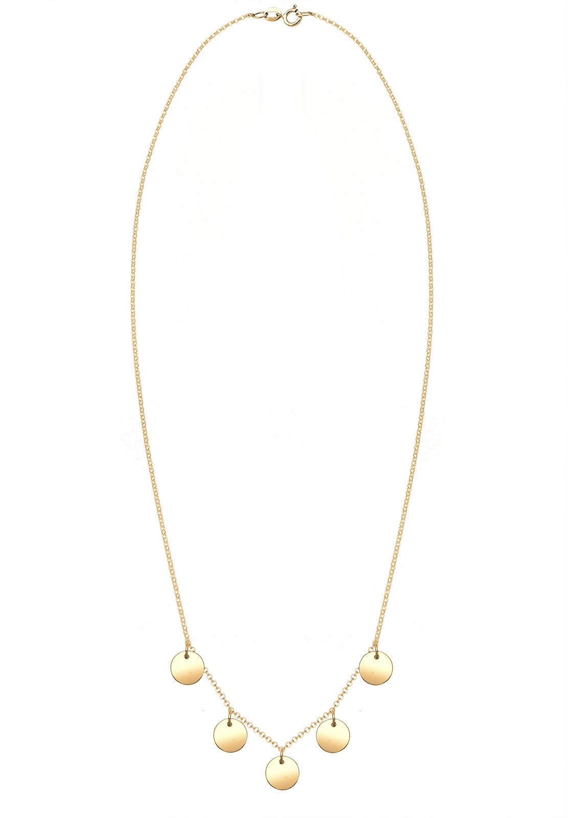 Elli Kette mit Anhänger »mit 5 Plättchen Anhänger 925 Silber«