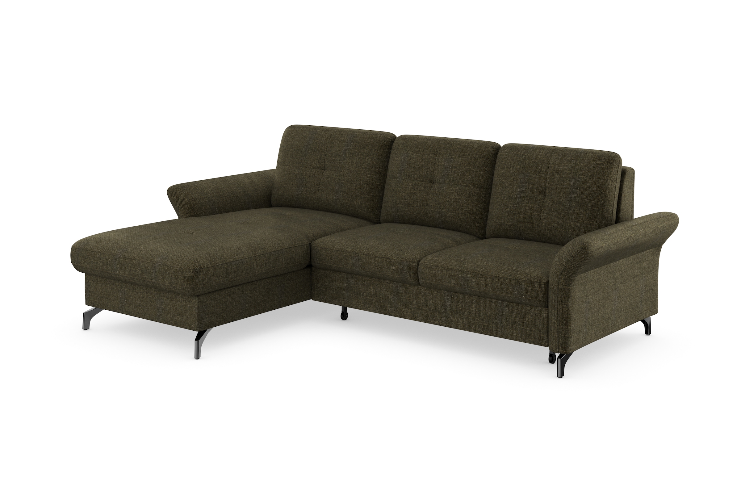 Places of Style Ecksofa »Calando L-Form«, wahlweise mit Bettfunktion, Bettkasten und Armteilfunktion
