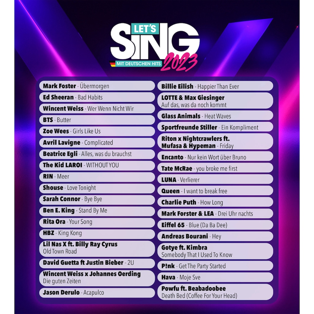 Koch Media Spielesoftware »Let's Sing 2023 German Version + 2 Mics«, Nintendo Switch