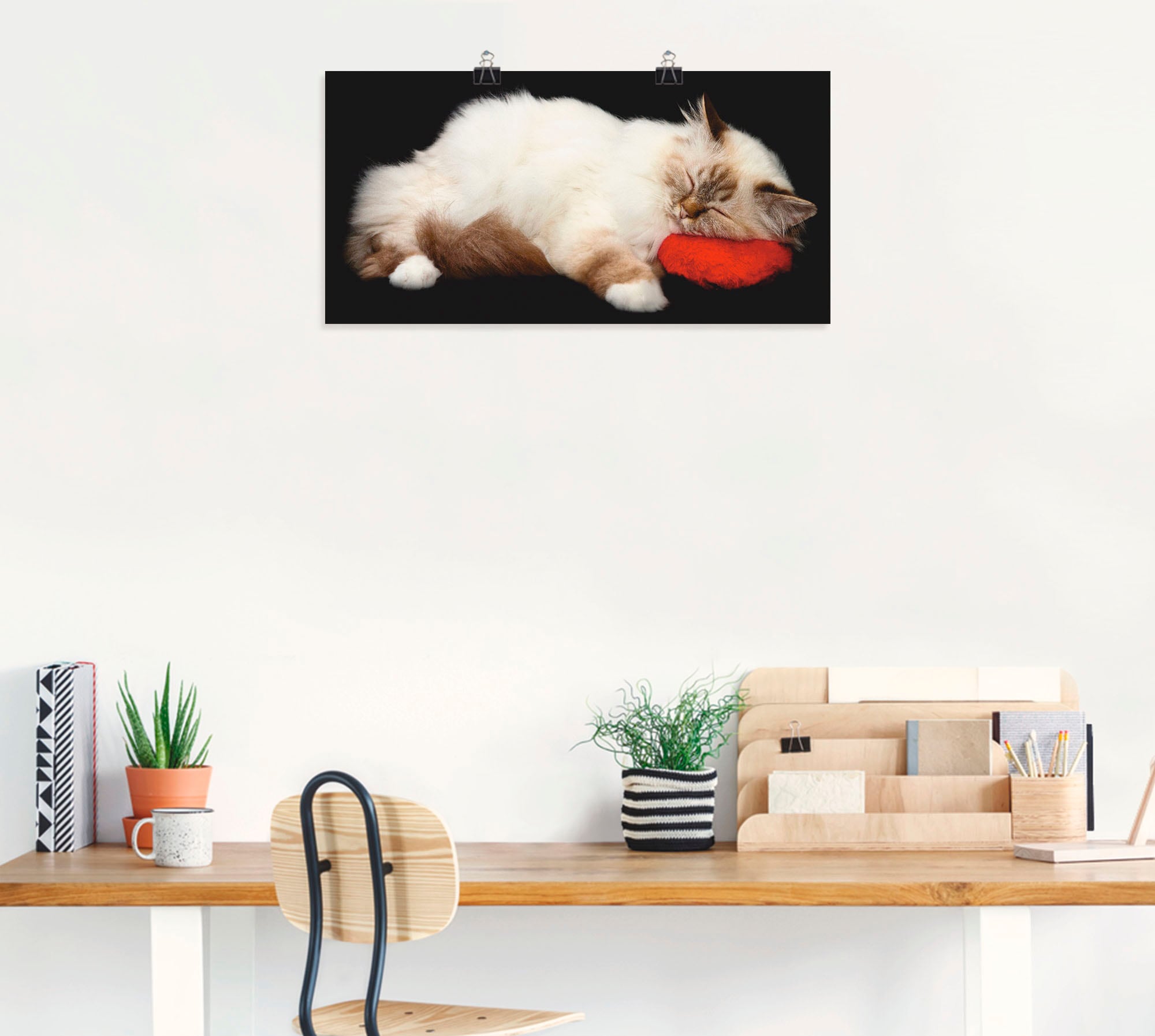 Artland Wandbild »Müde Katze«, Haustiere, (1 St.), als Leinwandbild, Poster, Wandaufkleber in verschied. Größen