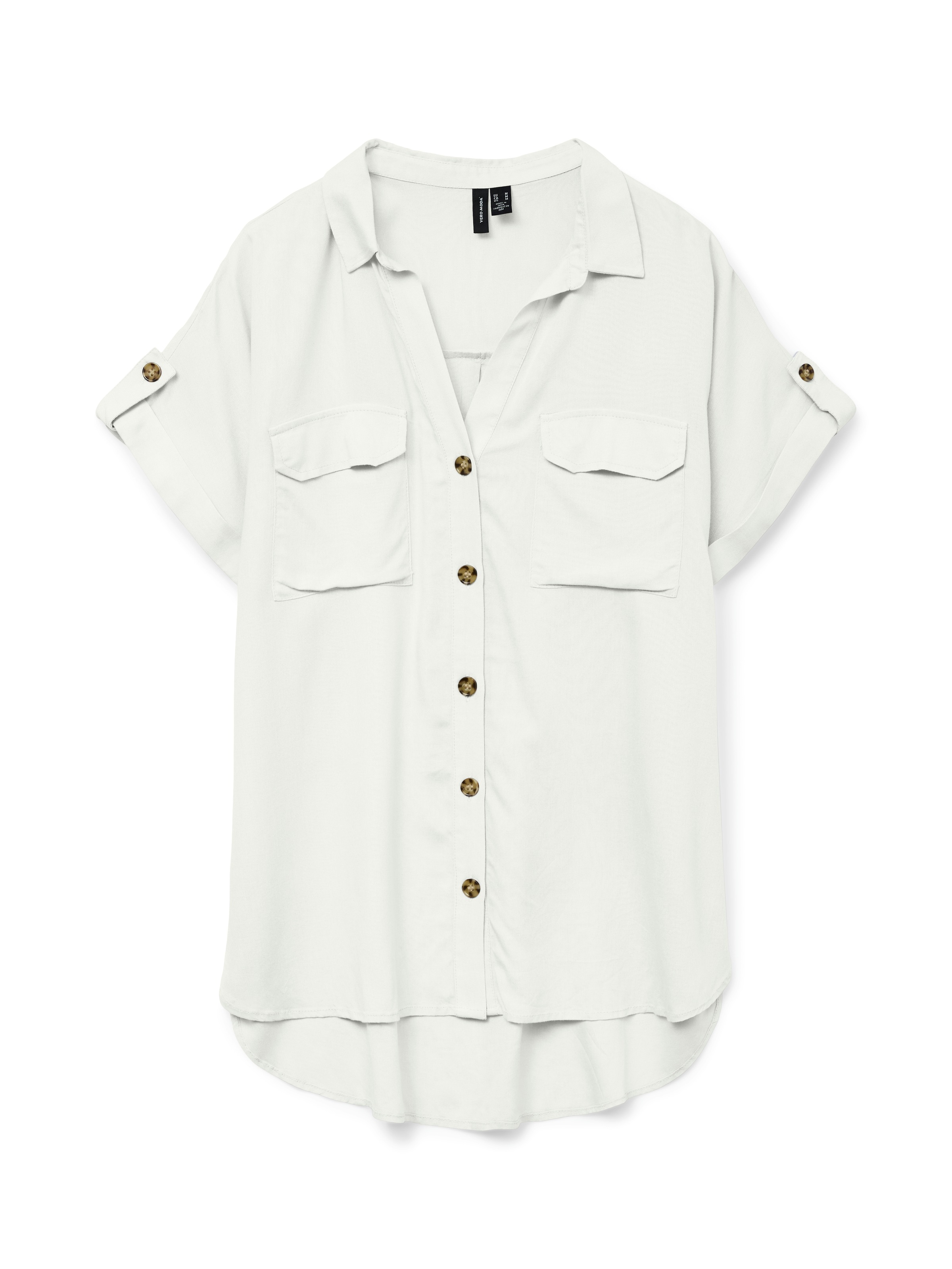 Vero Moda Kurzarmbluse »VMBUMPY S/S SHIRT WVN GA NOOS« Viskose, regular fit