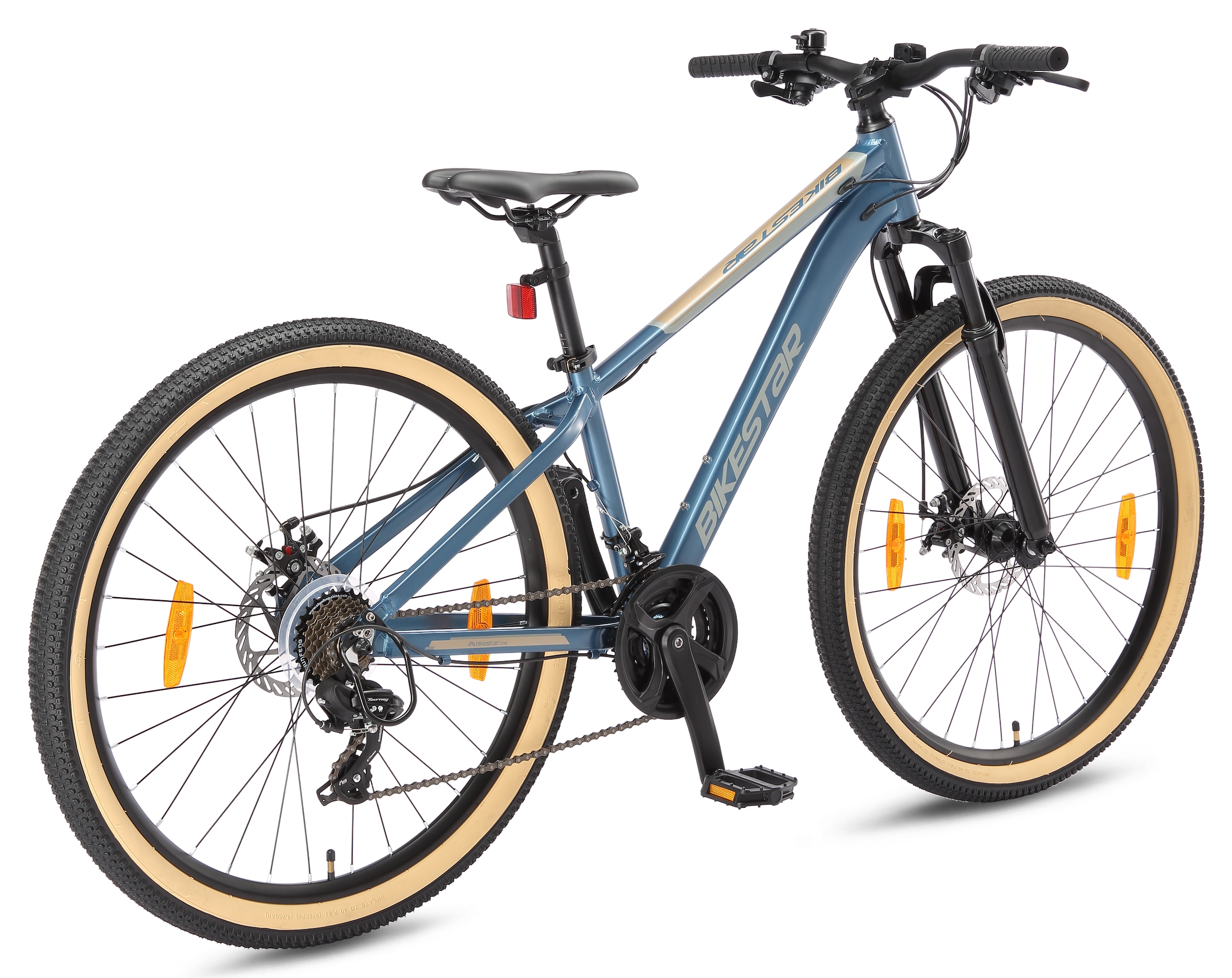 Bikestar Mountainbike 21 Gang Shimano RD-TY300 Schaltwerk Kettenschaltung für Damen und Herren, Kettenschaltung