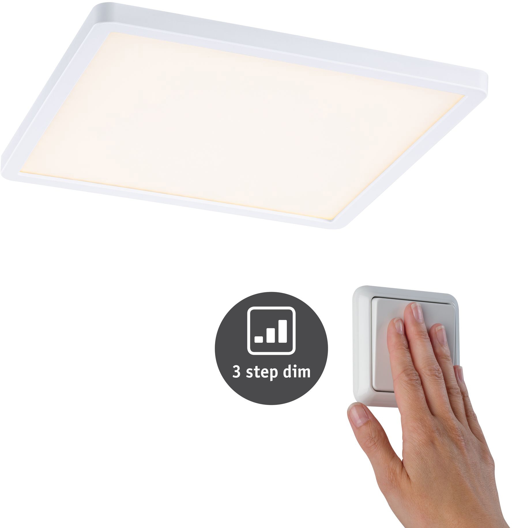 Paulmann LED Bad-Einbauleuchte »Areo«, Schutzart IP44, 3-Stufen-dimmbar, Gr. 23 x 23 cm, inkl. LED Leuchtmittel