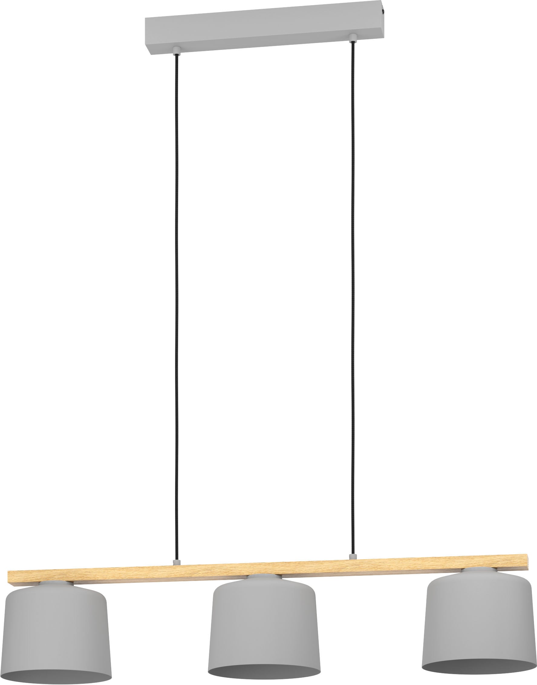 EGLO Hängeleuchte »MARIEL Deckenlampe, Stahl und Holz, E27, IP20, Wohnzimme günstig online kaufen