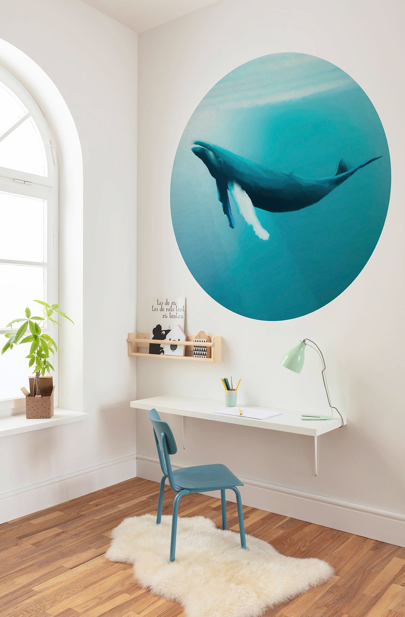 Komar Fototapete »Vlies selbstklebend - Whale Watching - Größe 125 x 125 cm«, bedruckt, Wohnzimmer, Schlafzimmer