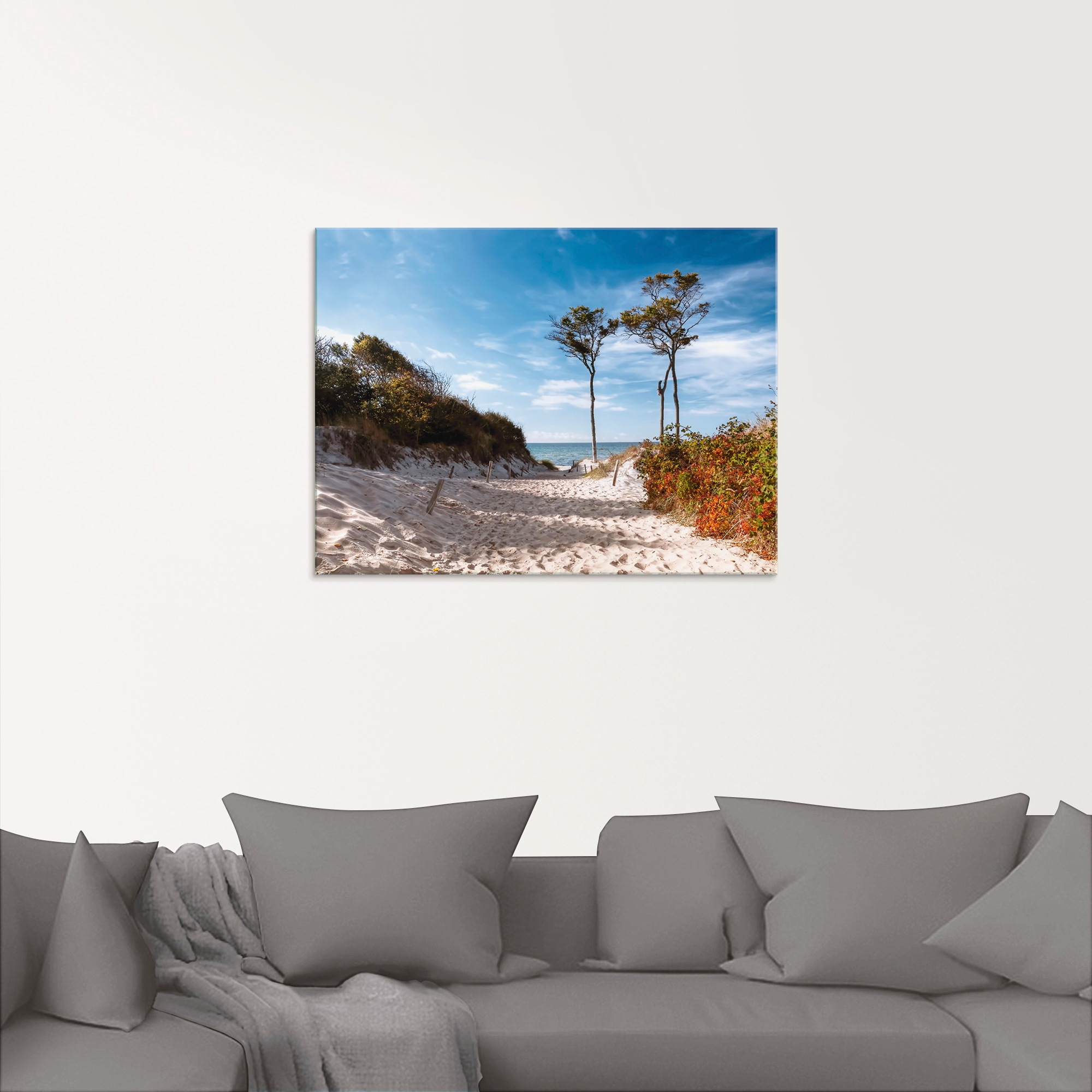 Artland Glasbild »Weststrand Darss« Strand 1 Stk. tlg. in verschiedenen Grö günstig online kaufen