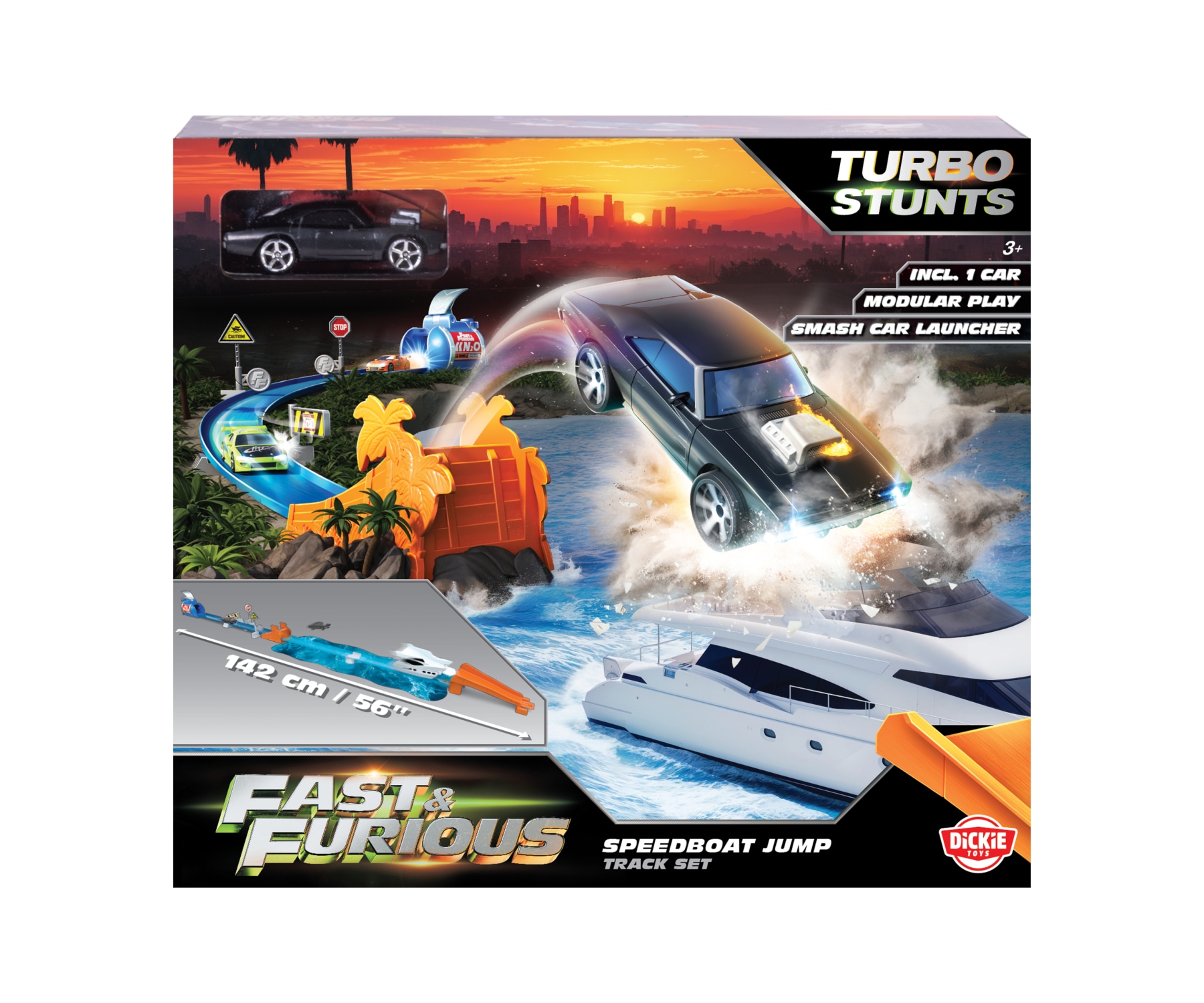 Dickie Toys Autorennbahn »Fast & Furious Speedboat Jump«
