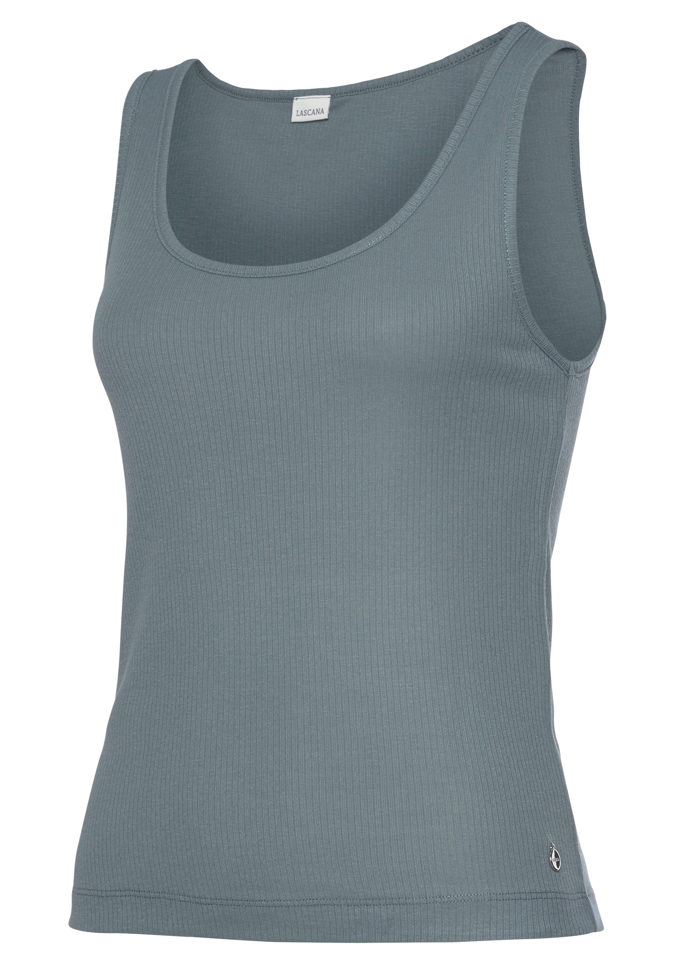 LASCANA Pyjamaoberteil, aus Rippstrick