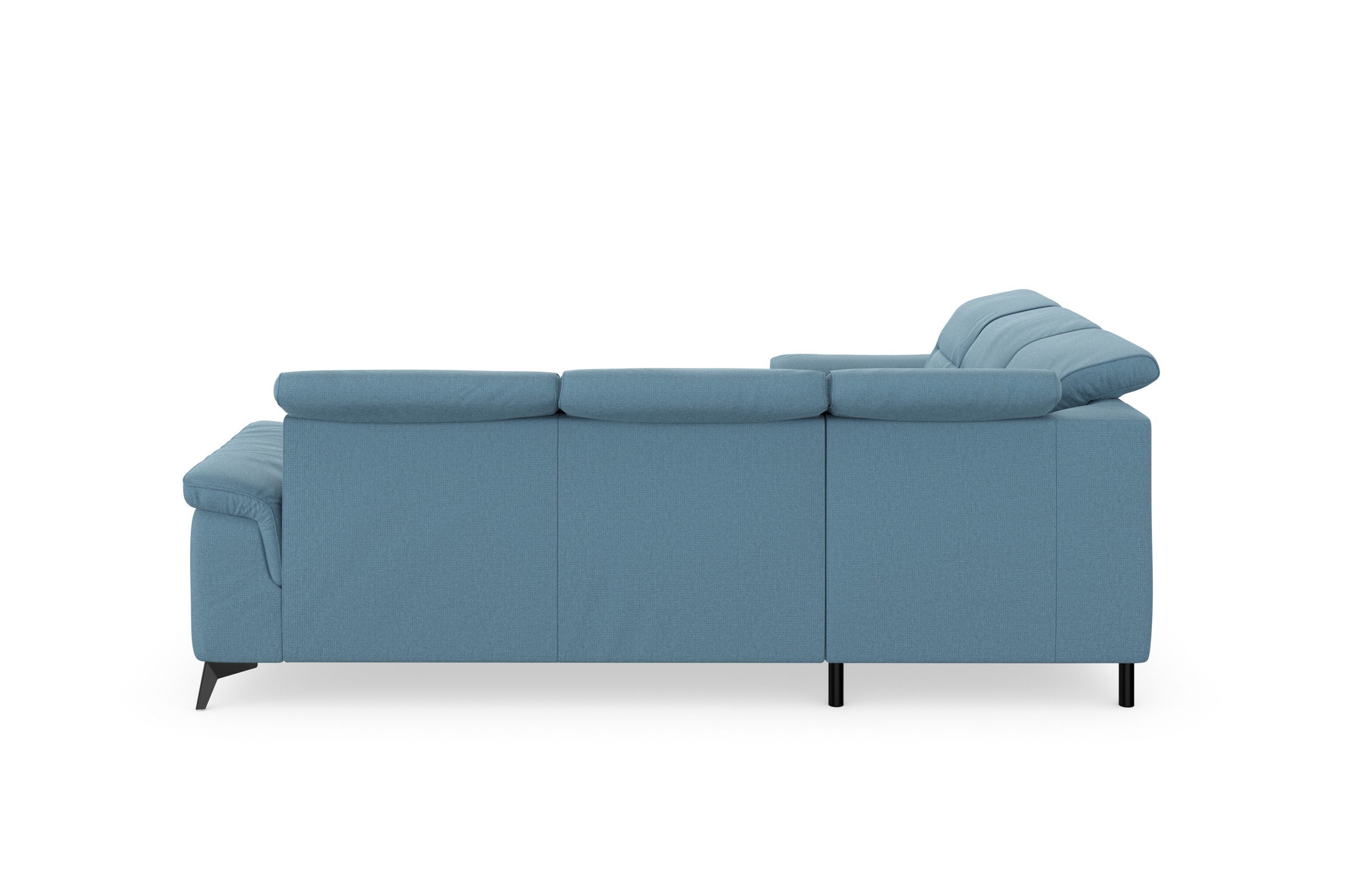 sit&more Ecksofa »Sinatra L-Form«, optinal mit Kopfteilverstellung und Armteilfunktion, Metallfüße