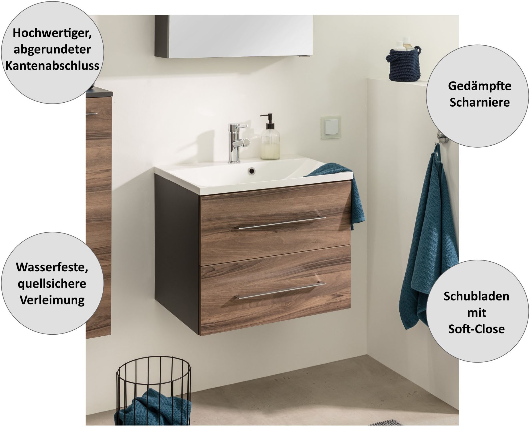 FACKELMANN Badmöbel-Set, (3 St.)