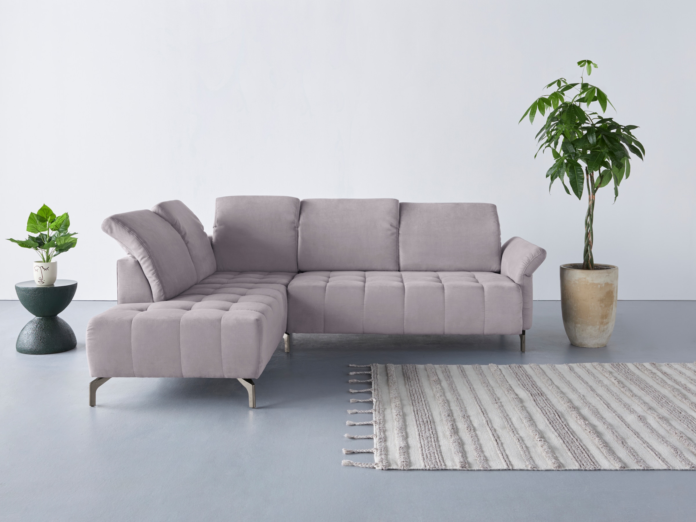 Home affaire Ecksofa »Fresh L-Form« Federkern, wahlweise Kopfteilverstellun günstig online kaufen