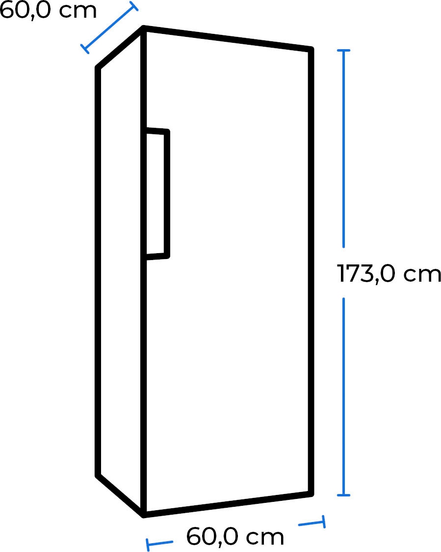 exquisit Getränkekühlschrank »GKS350-1-GT-280D«, GKS350-1-GT-280D weiss, 173 cm hoch, 60 cm breit, 320 L Volumen, Getränkekühlschrank mit Glastür, LED