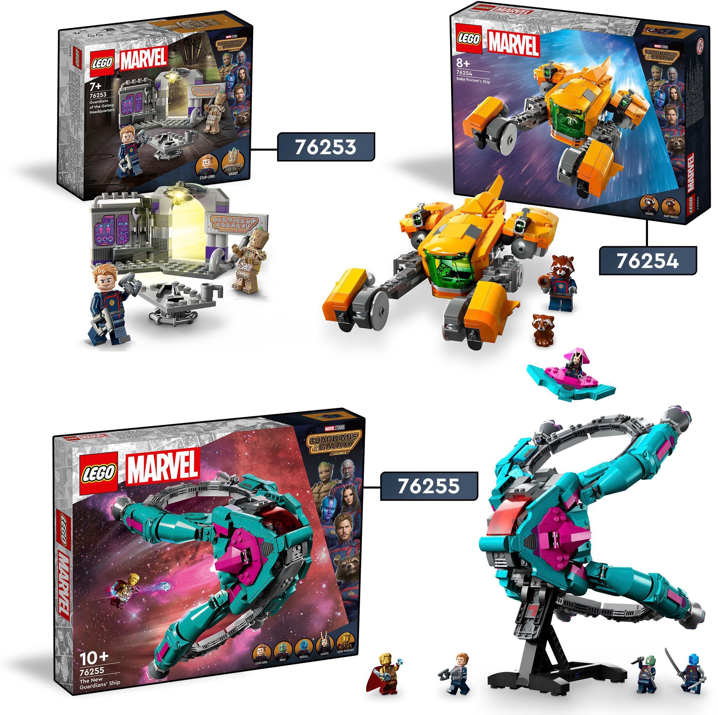 LEGO® Konstruktionsspielsteine »Hauptquartier der Guardians of the Galaxy (76253), LEGO® Marvel«, (67 St.), Made in Europe