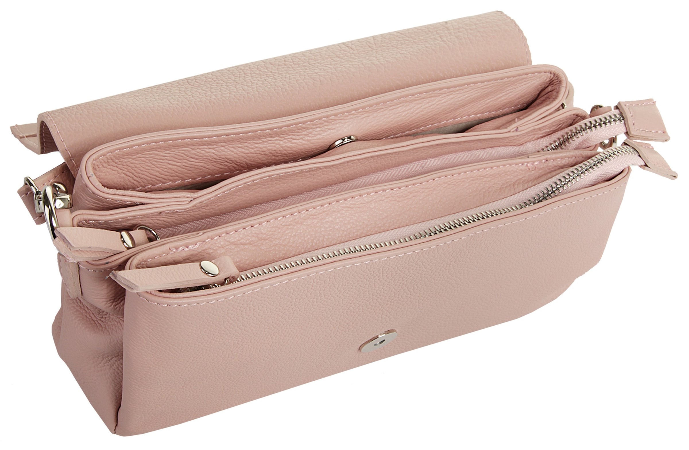Cluty Umhängetasche, echt Leder, Made in Italy