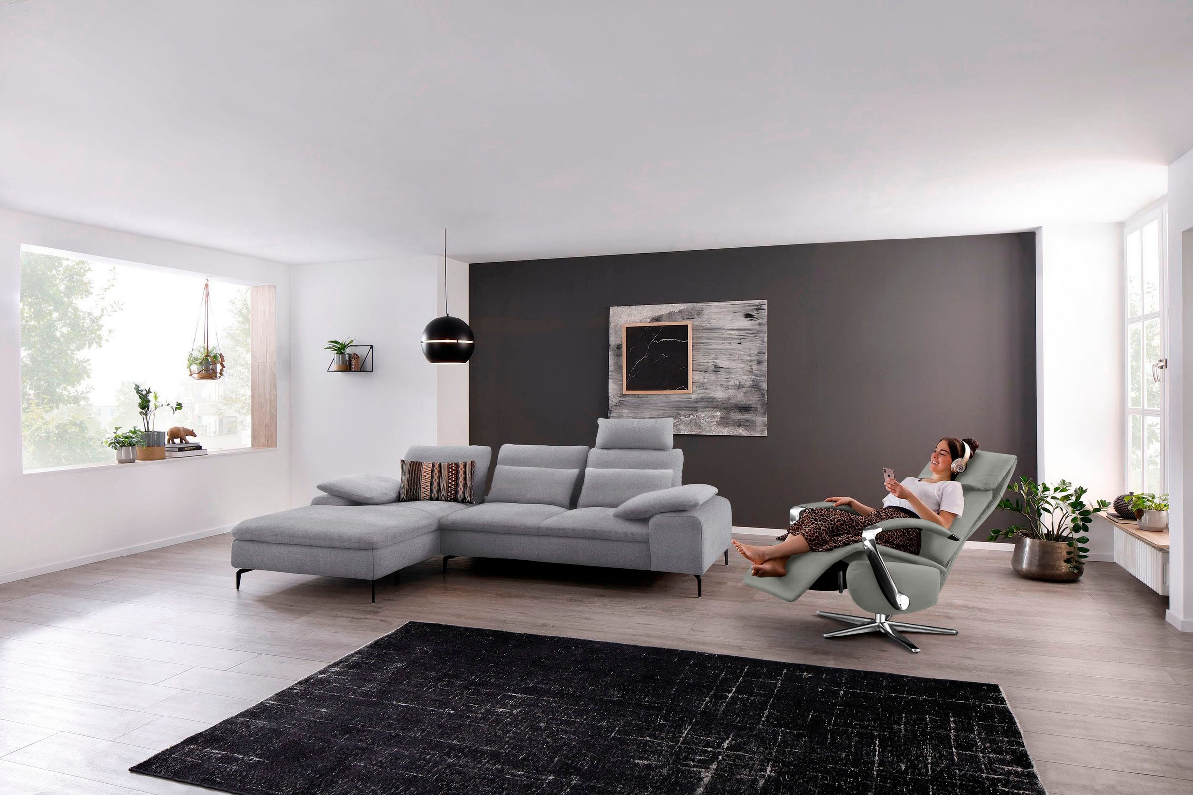 W.SCHILLIG Relaxsessel »rumbaa« wahlweise mit Doppelmotor, in Größen S, M & L, mit 5-Sternfuß