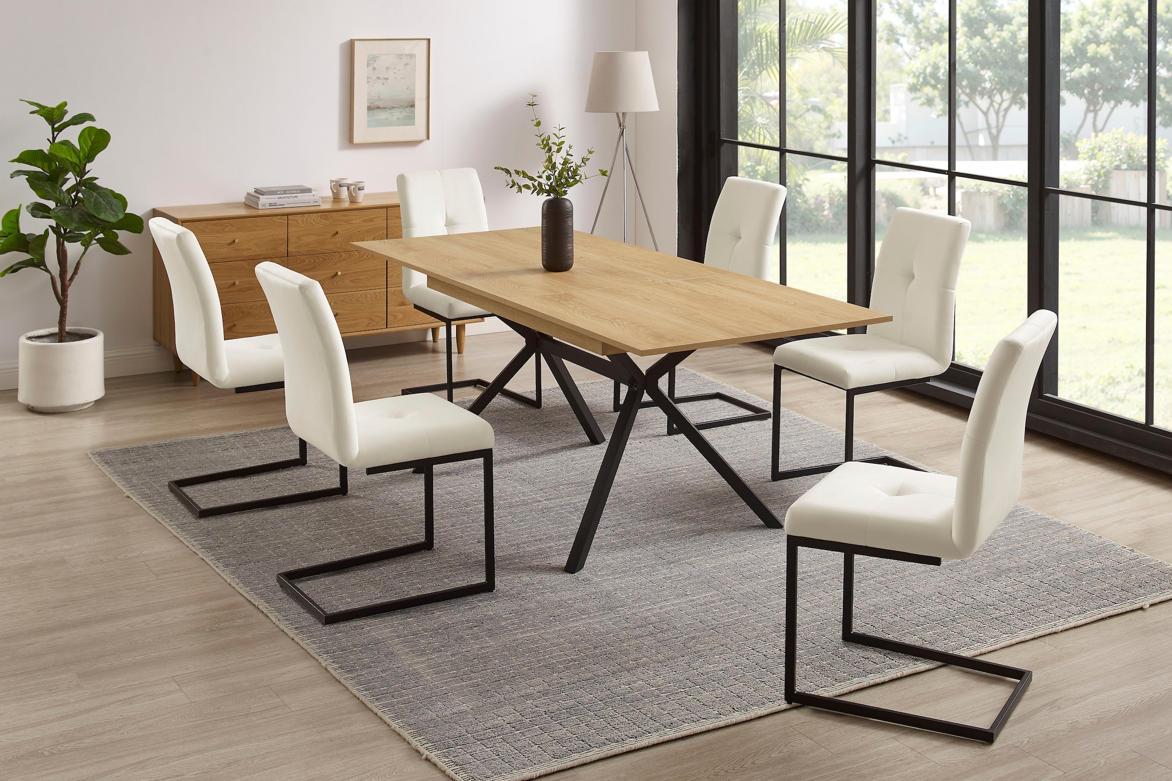 OTTO home Esstisch »Vendy«, ausziehbarer Tisch mit pflegeleichter Oberfläche, 160-210 cm