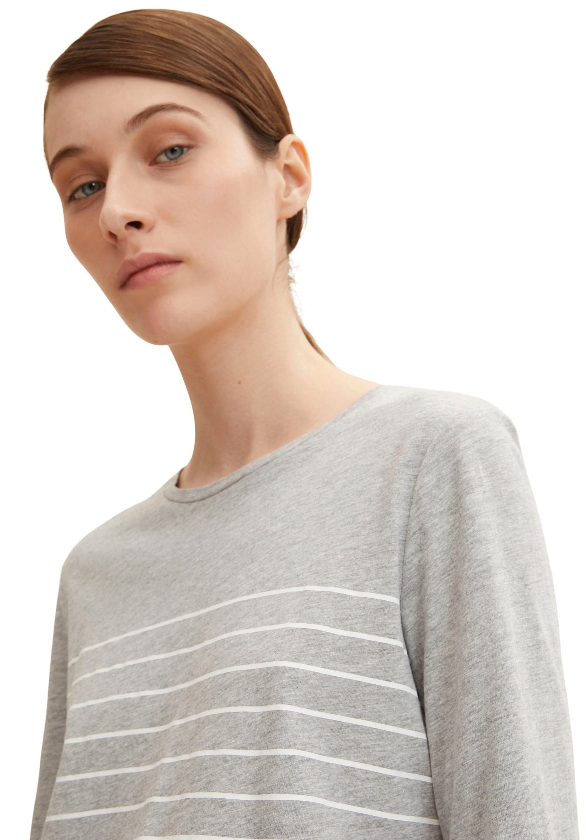 TOM TAILOR 3/4-Arm-Shirt, (Packung, 2 tlg., 2er-Pack), im Doppel - immer Ringel + uni