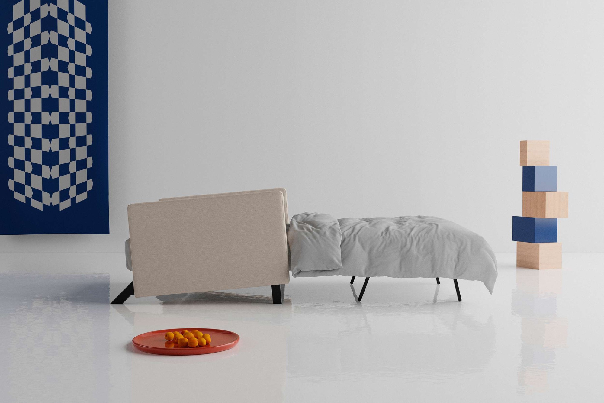 INNOVATION LIVING ™ Sessel »CUBED Schlafsessel«, Frontauszug, sehr platzsparend, abgewinkelt Sitzen - waagerecht Liegen