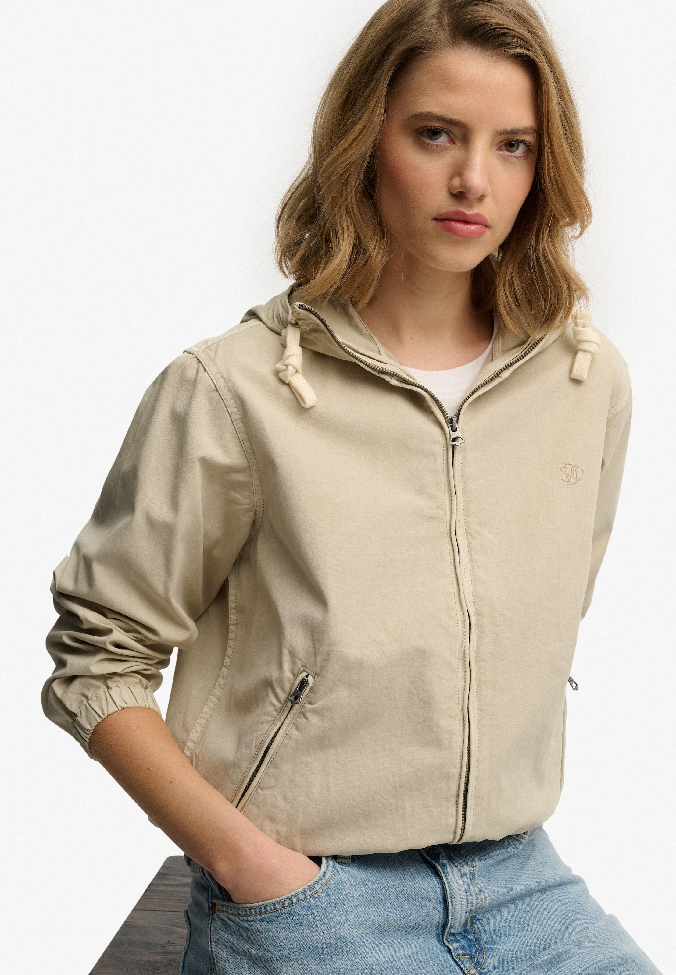 Superdry Parka »HOODED WASHED TWILL JKT« mit Kapuze