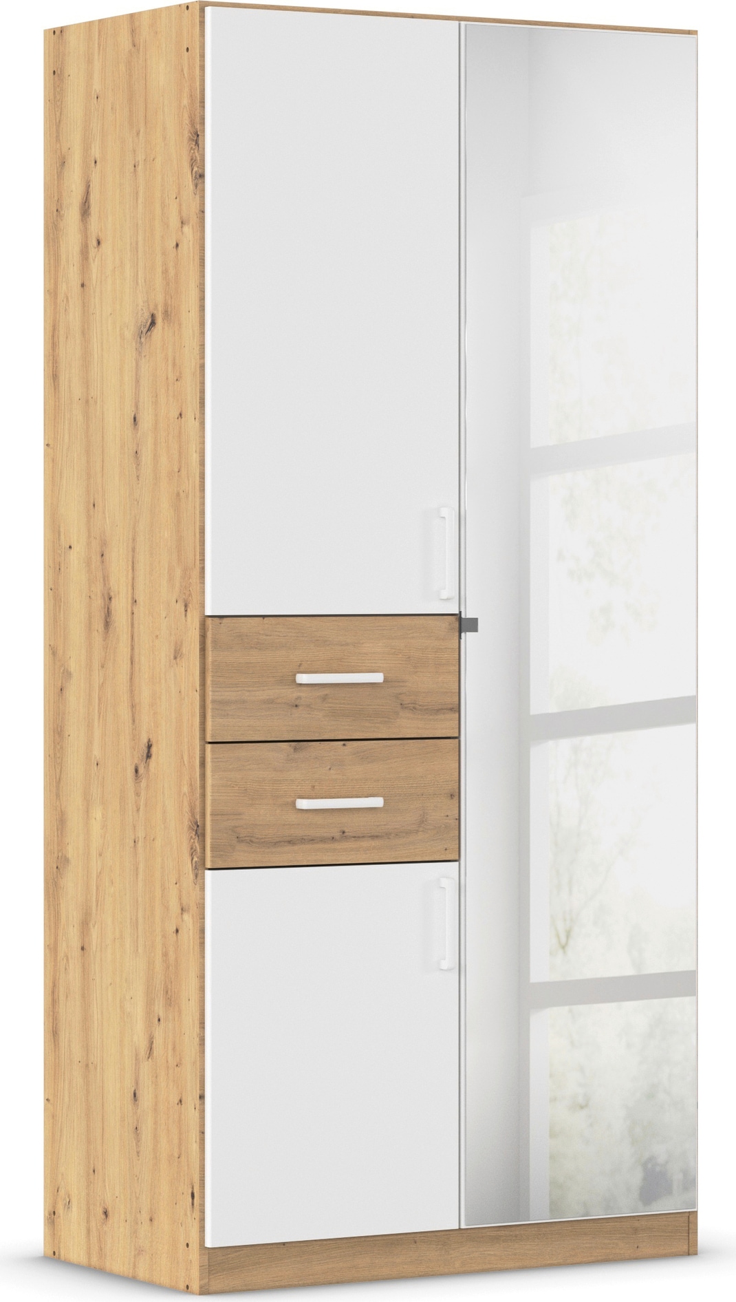 rauch Drehtürenschrank »Maika« mit Spiegel, 2 Schubladen, in verschiedenen Breiten, Höhen und Farben