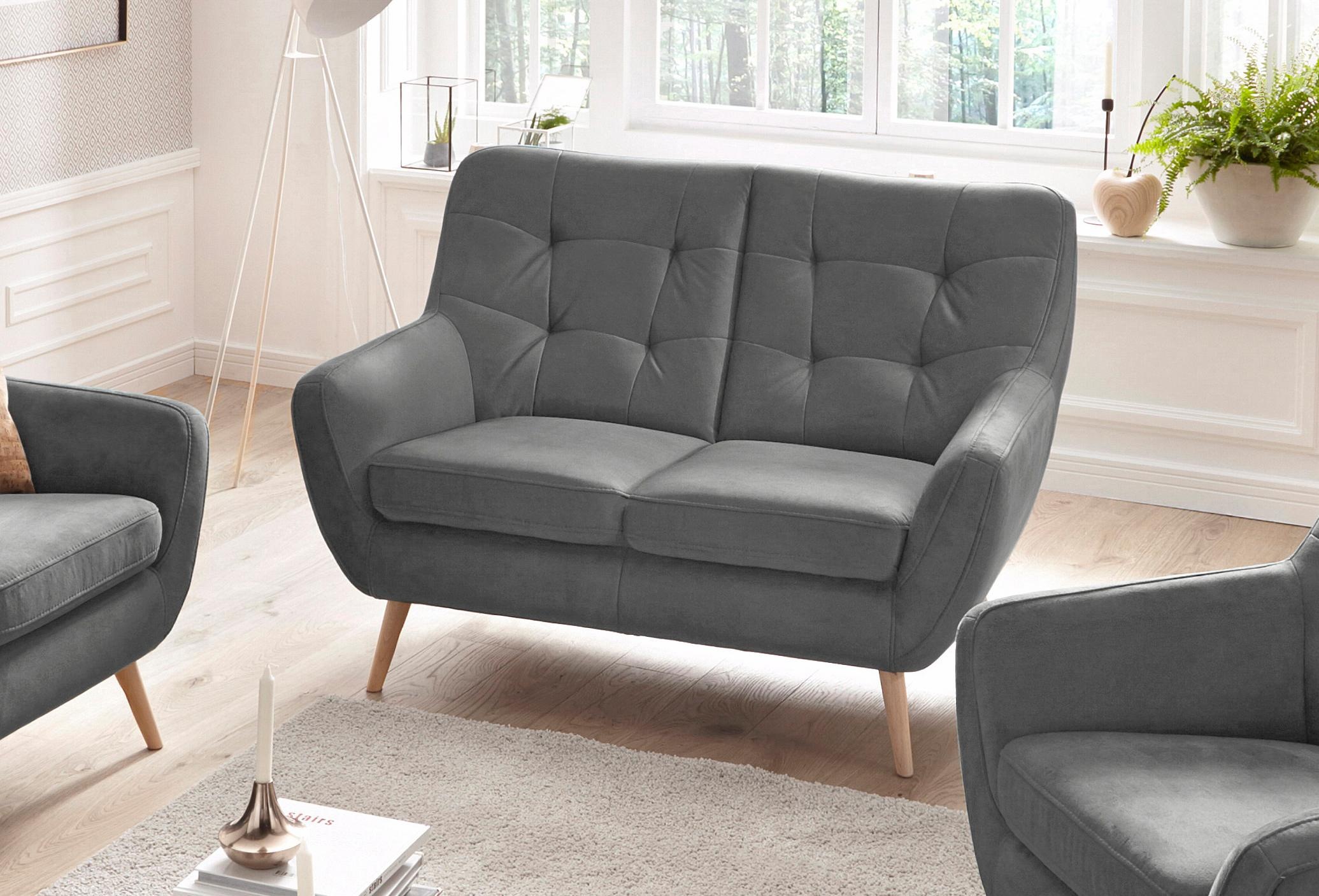 exxpo - sofa fashion 2-Sitzer »Scandi, bequem, aufwendige Rückenpolsterung günstig online kaufen