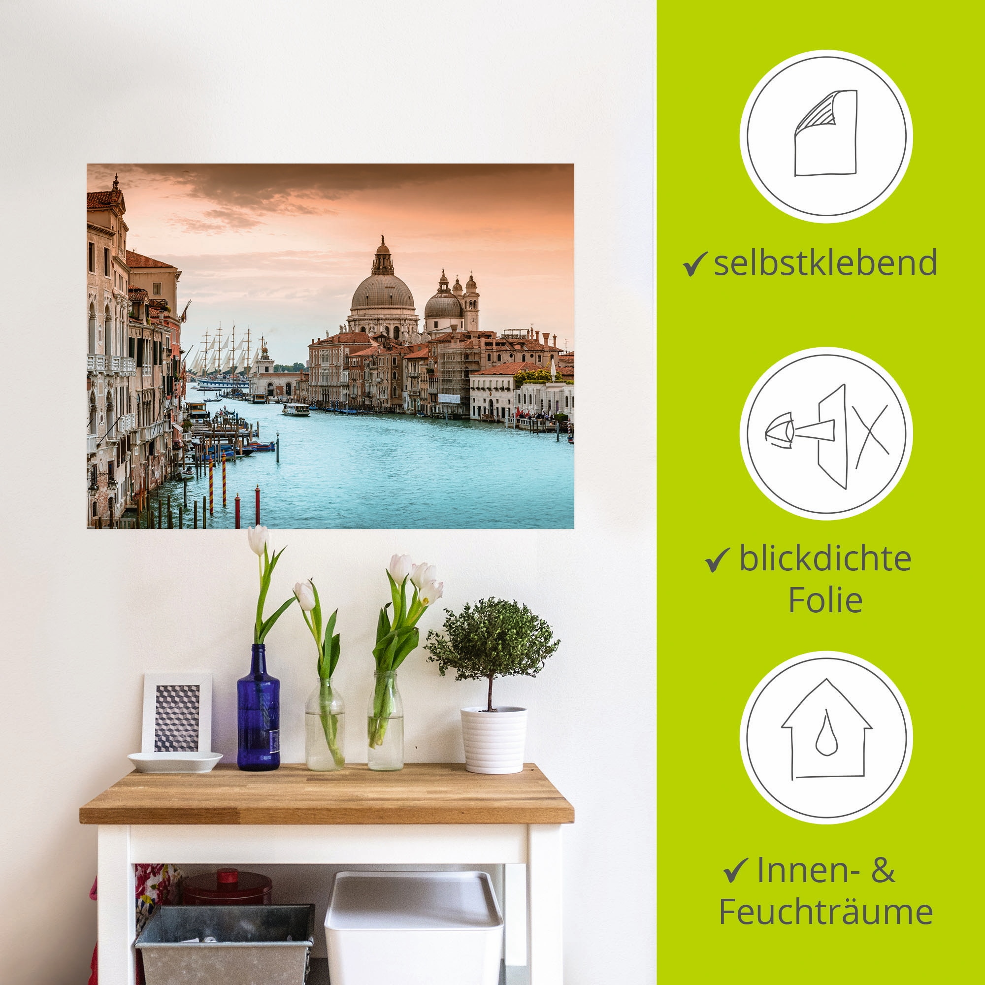 Artland Wandbild »Venedig Canal Grande I«, Italien, (1 St.), als Alubild, Outdoorbild, Leinwandbild, Poster, Wandaufkleber