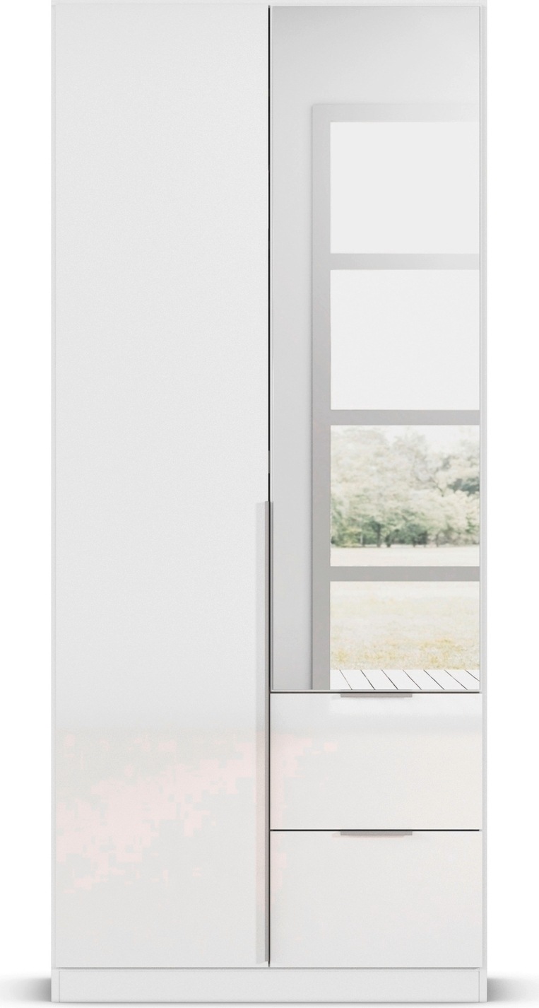 rauch Drehtürenschrank »Kleiderschrank Schrank Garderobe AGORDO mit Dekor- oder Hochglanzfront«, (in zwei Griff-Farben mit Dekor- oder Hochglanzfront), mit Außenschubkästen, in 6 Breiten und 2 Höhen MADE IN GERMANY