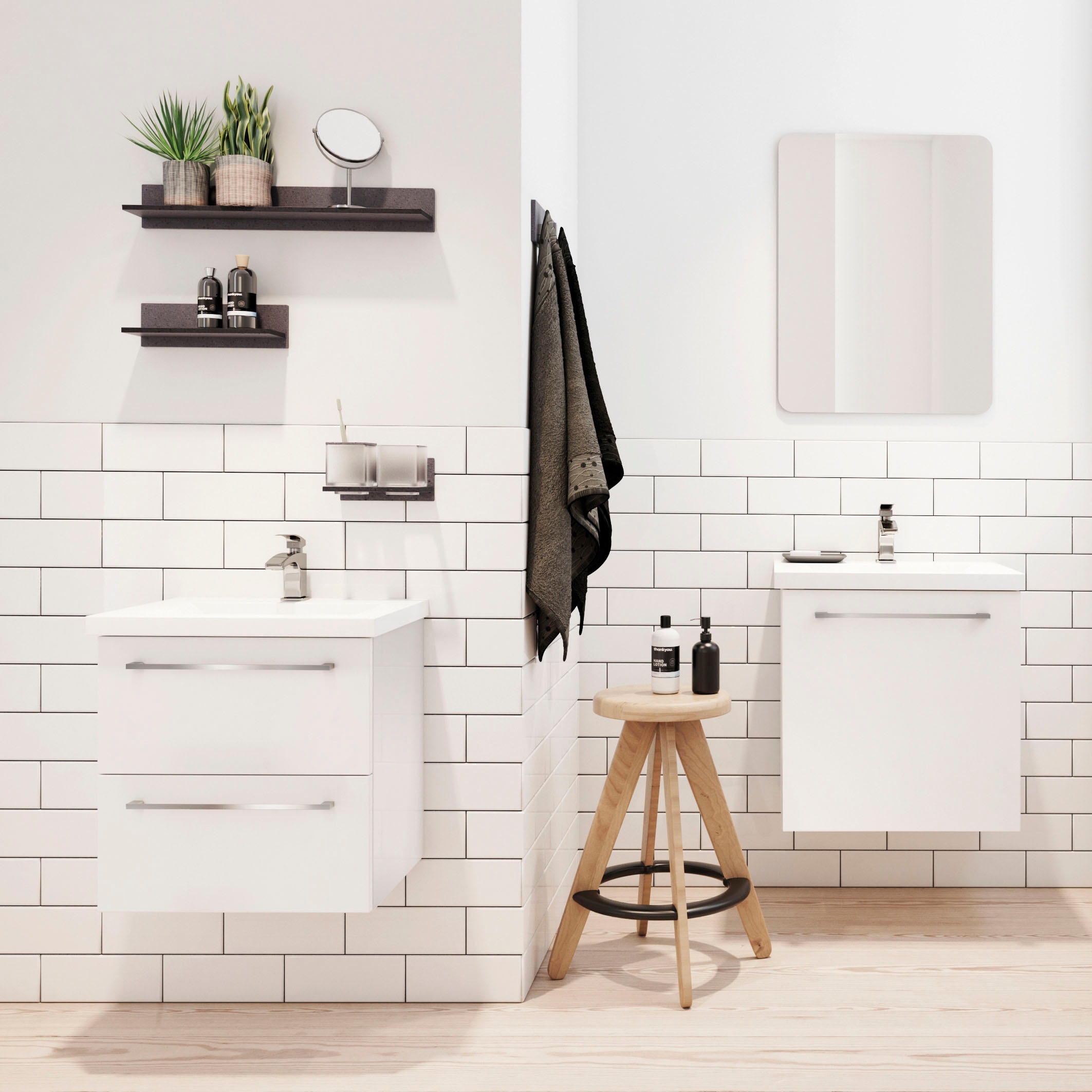 welltime Badezimmer-Set »Scandic«, (Komplett-Set, 2 St., 2-er set: Spiegel günstig online kaufen
