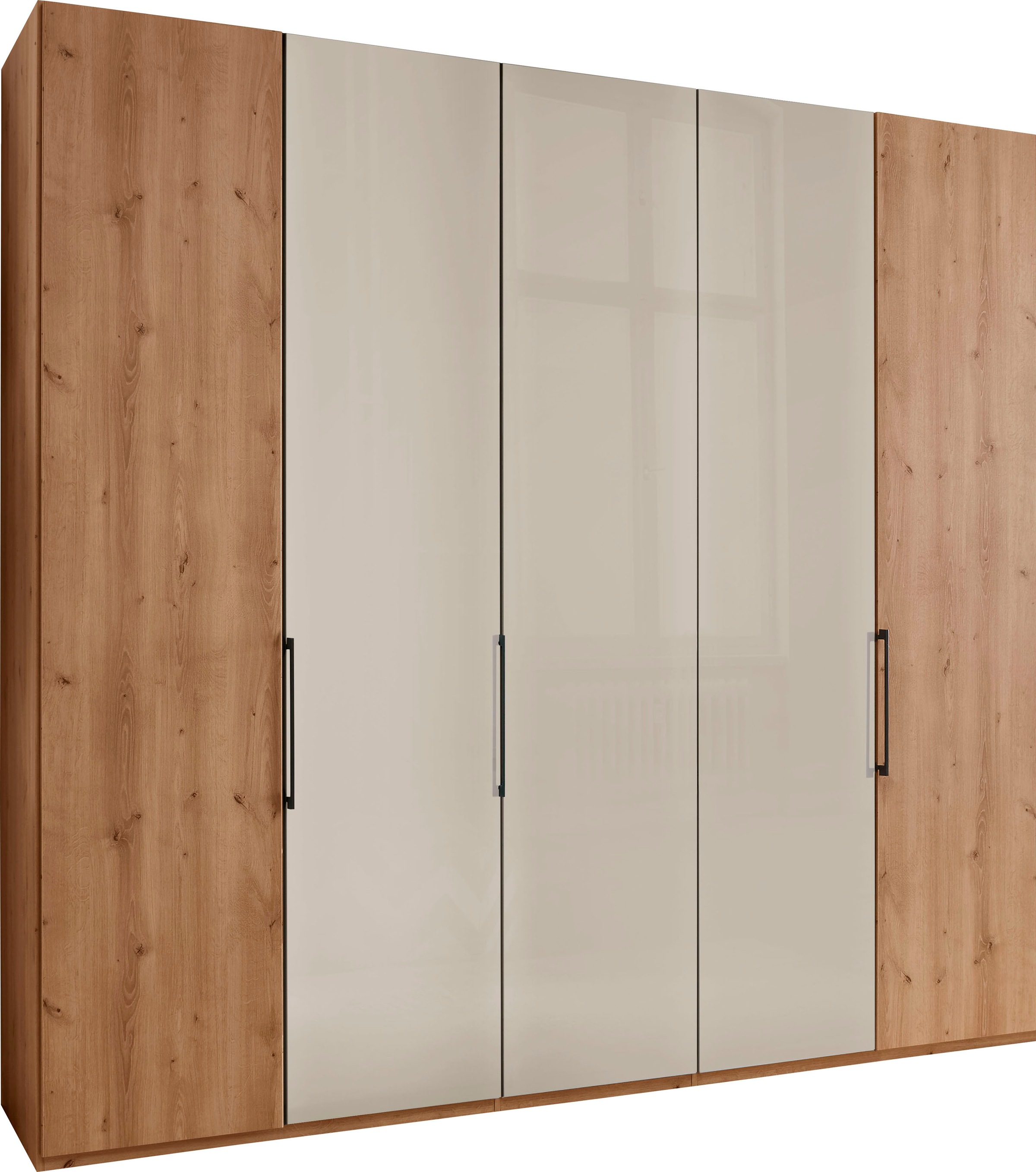 WIEMANN Drehtürenschrank "Monaco" mit Teil-Glasfront sowie hochwertige Besc günstig online kaufen