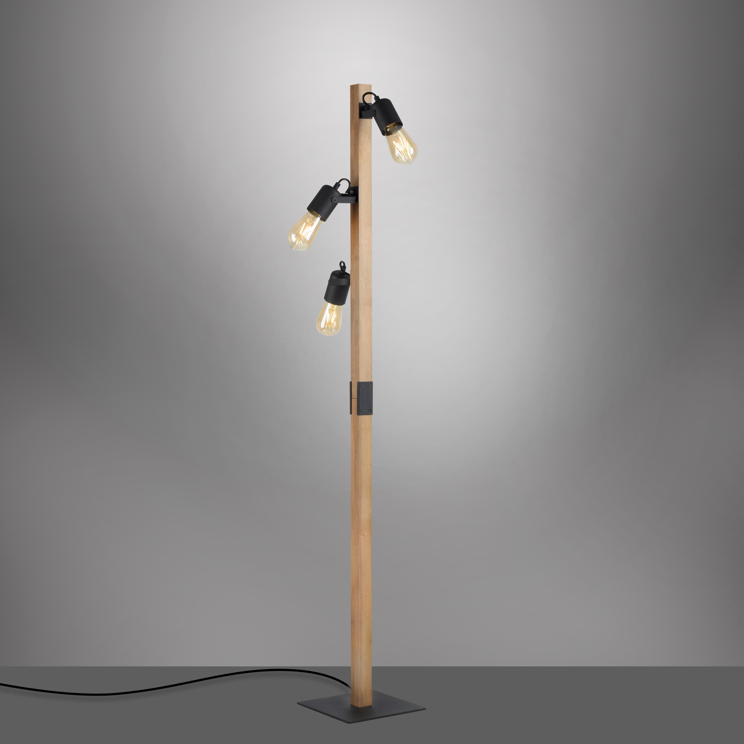 Preisvergleich für Leuchten Direkt 3 Stehlampe »CANOP«, aus | Kunststoff Schalter, ExklusiveE27, Ladendirekt Fußschalter, flammig-flammig