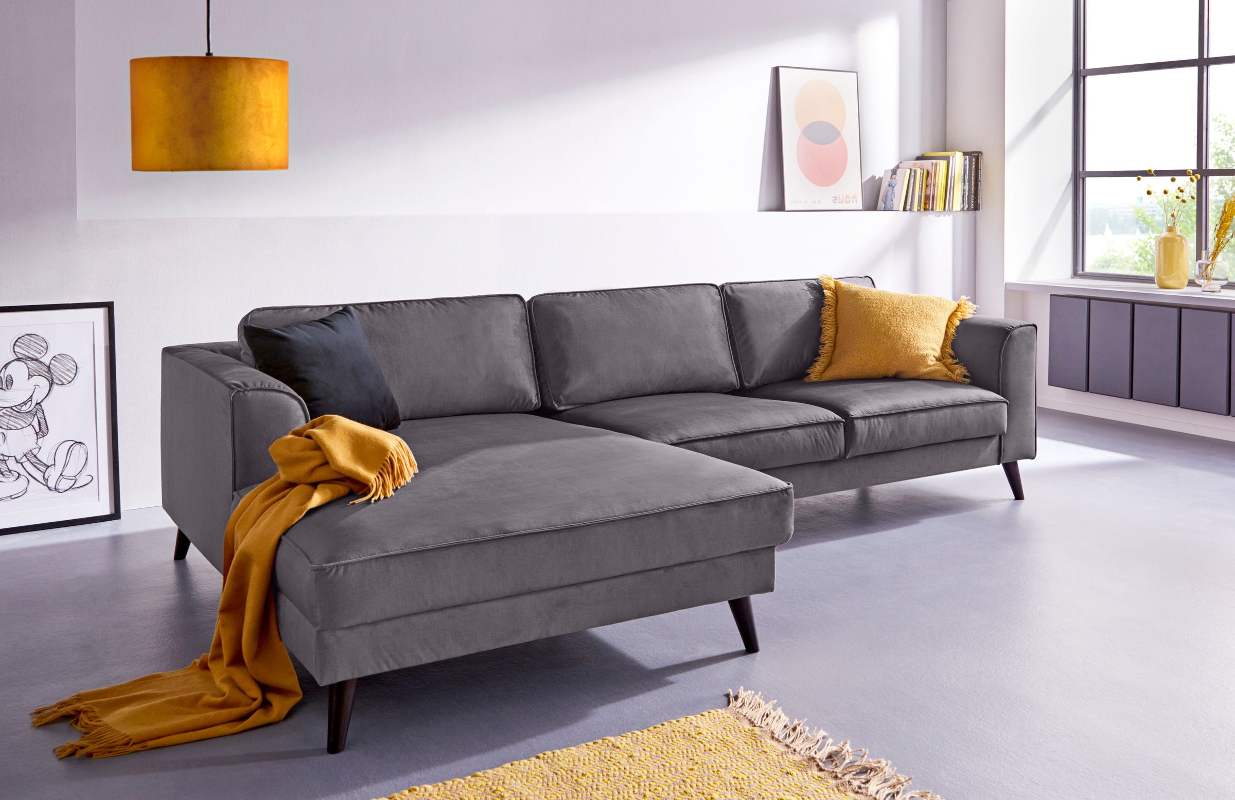 Home affaire Ecksofa »Lumber Jack, elegant und bequem, Breite 280, hoher Fu günstig online kaufen