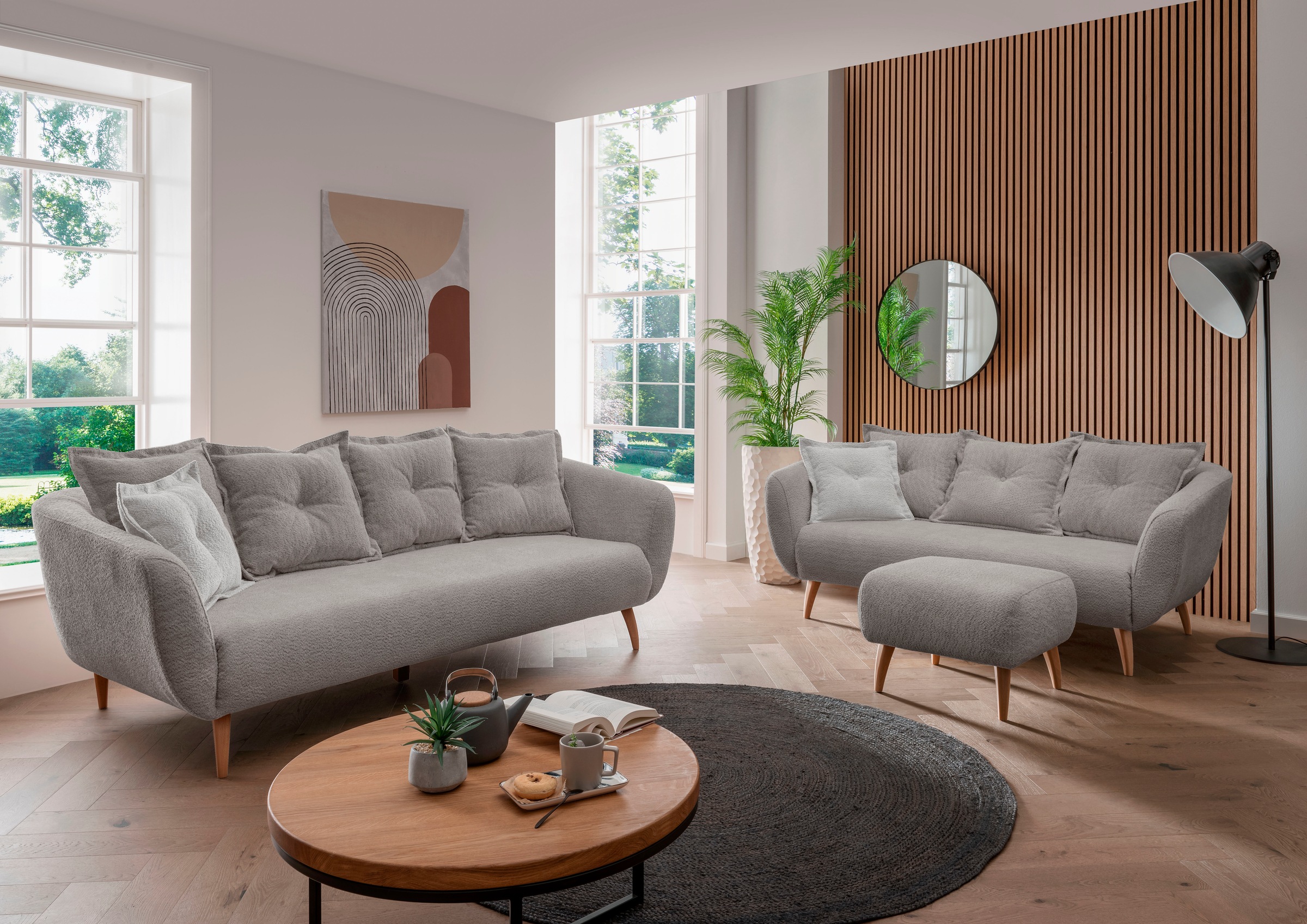 Home affaire Hocker »Baggio«, mit Holzfüßen