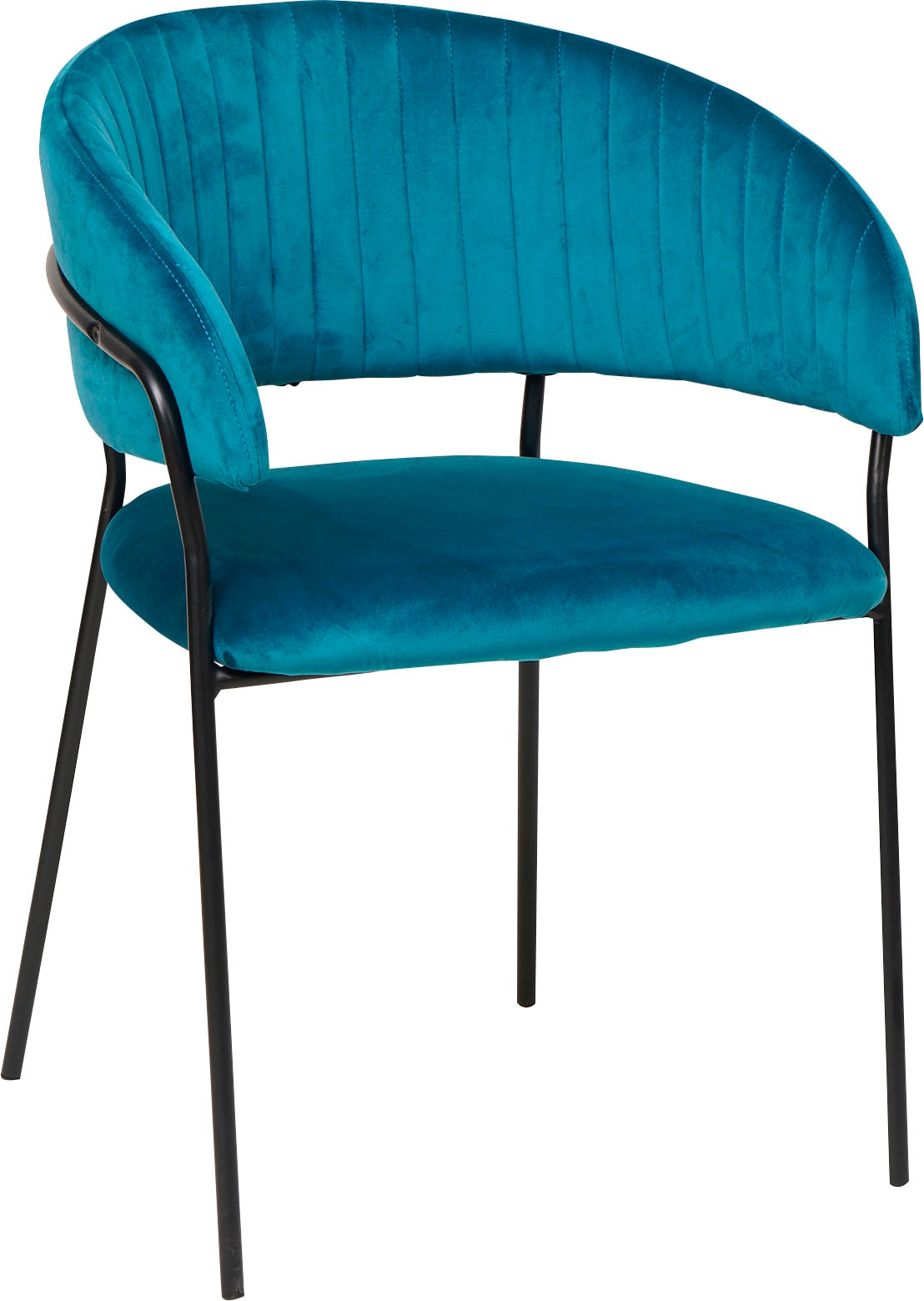 SalesFever Esszimmerstuhl »Idro Komfortabler Polsterstuhl« () 1 Stk. Samt A günstig online kaufen