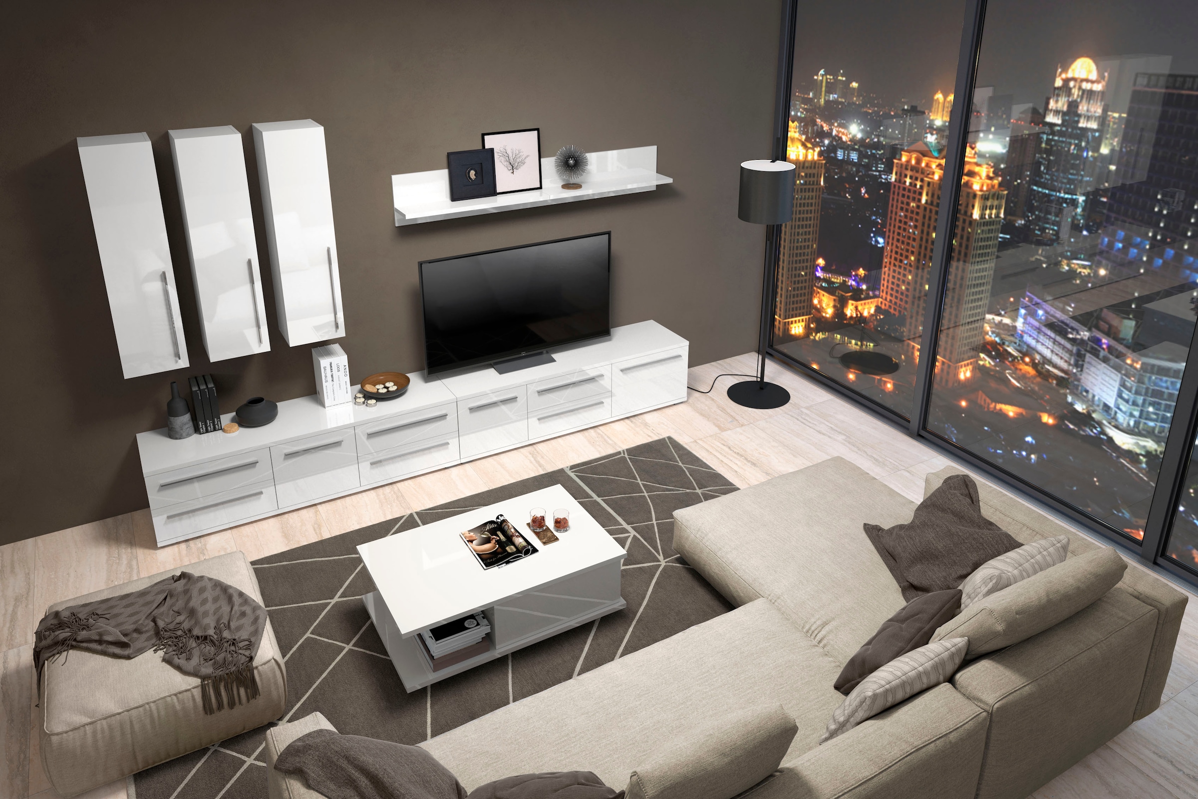 Places of Style Couchtisch »Piano«, UV lackiert, Wohnzimmer Tisch mit Schublade inkl. Soft-Close Funktion
