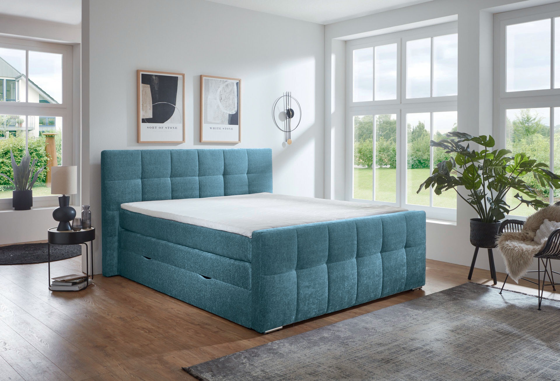 Places of Style Boxspringbett »Rosà«, H3/H3, H3/H4, H4/H4 möglich günstig online kaufen
