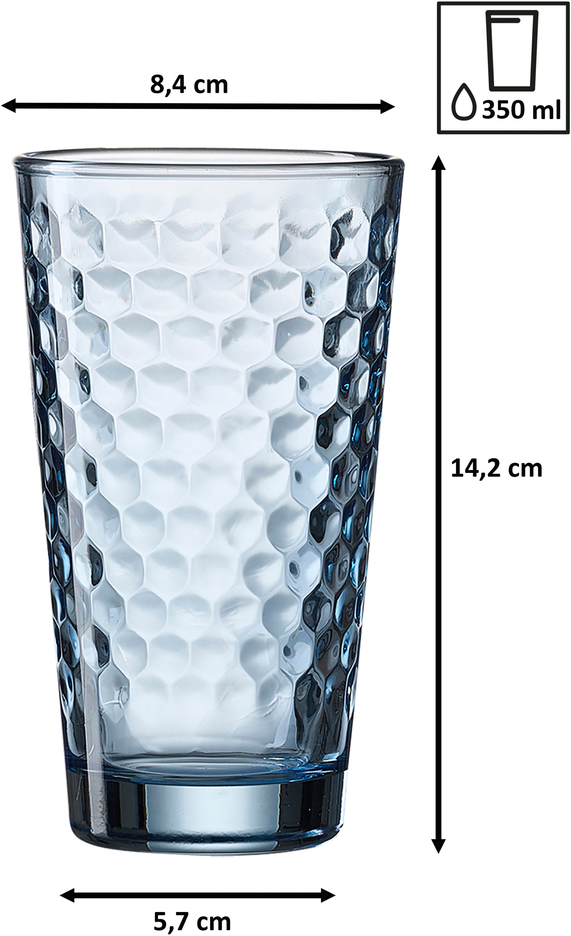 Ritzenhoff & Breker Longdrinkglas »Favo, 6-teilig«, (Set, 6 tlg.), 350 ml günstig online kaufen