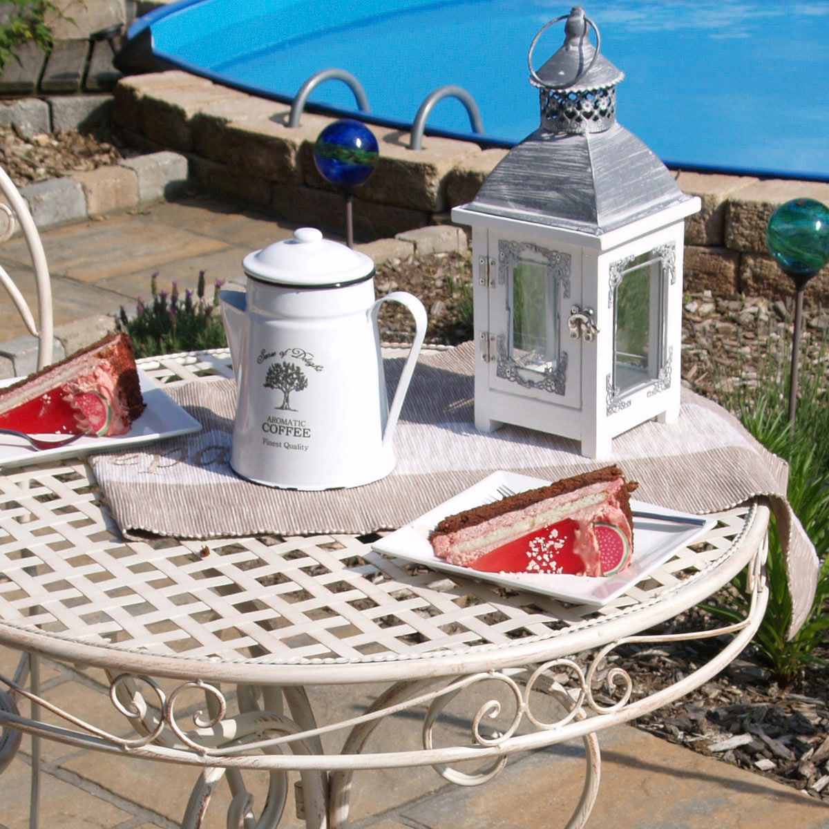 Ambiente Haus Kanne »Kaffeekanne aus Emaille in Antikweiß« 1 Stk. tlg.