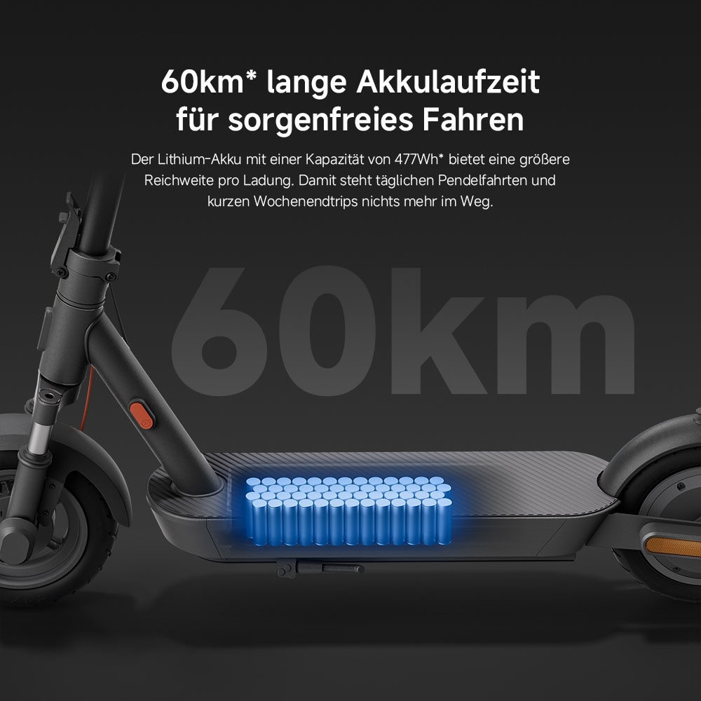 Xiaomi E-Scooter »Electric Scooter 5«, Electric Scooter, mit Straßenzulassung, bis zu 60 km Reichweite