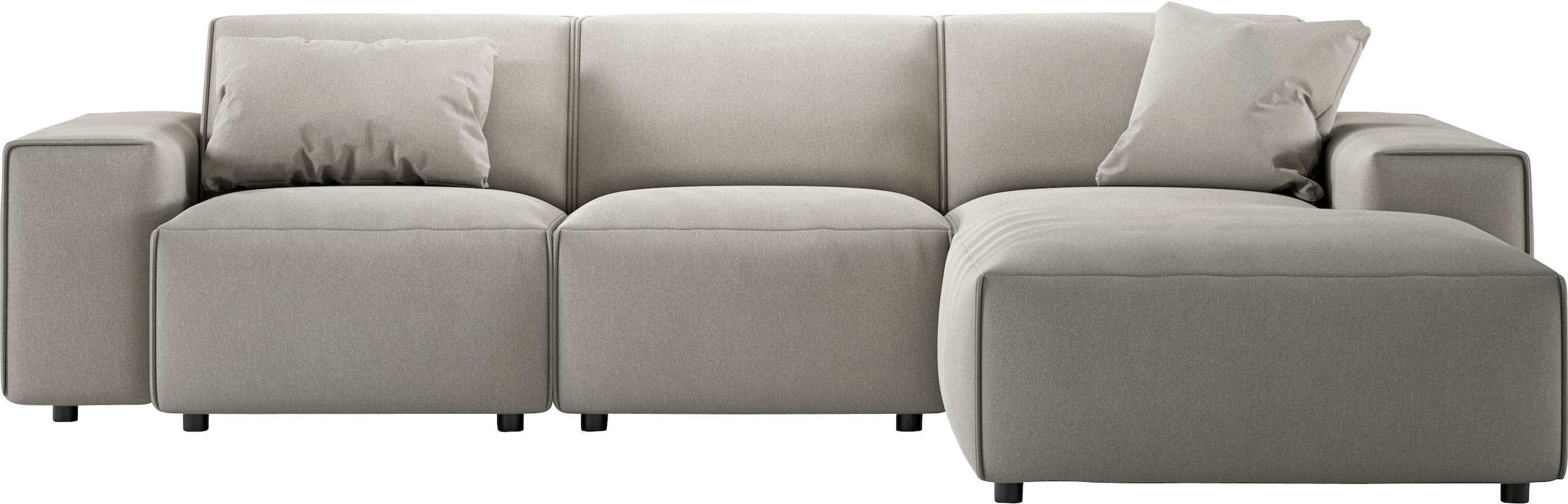 andas Ecksofa »Glimminge L-Form auch in Breitcord, Feincord + Easy care-Bezug,«, Breite 264, Zierkissen