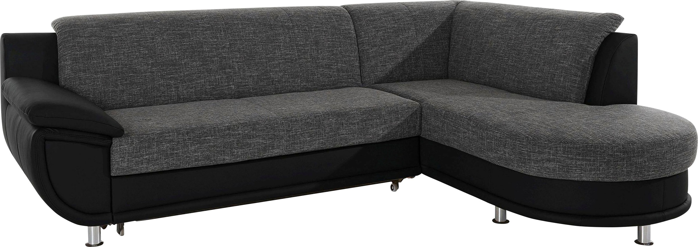 TRENDMANUFAKTUR Ecksofa »Rondo 3, zeitlos und bequem, Materialmix, breite A günstig online kaufen