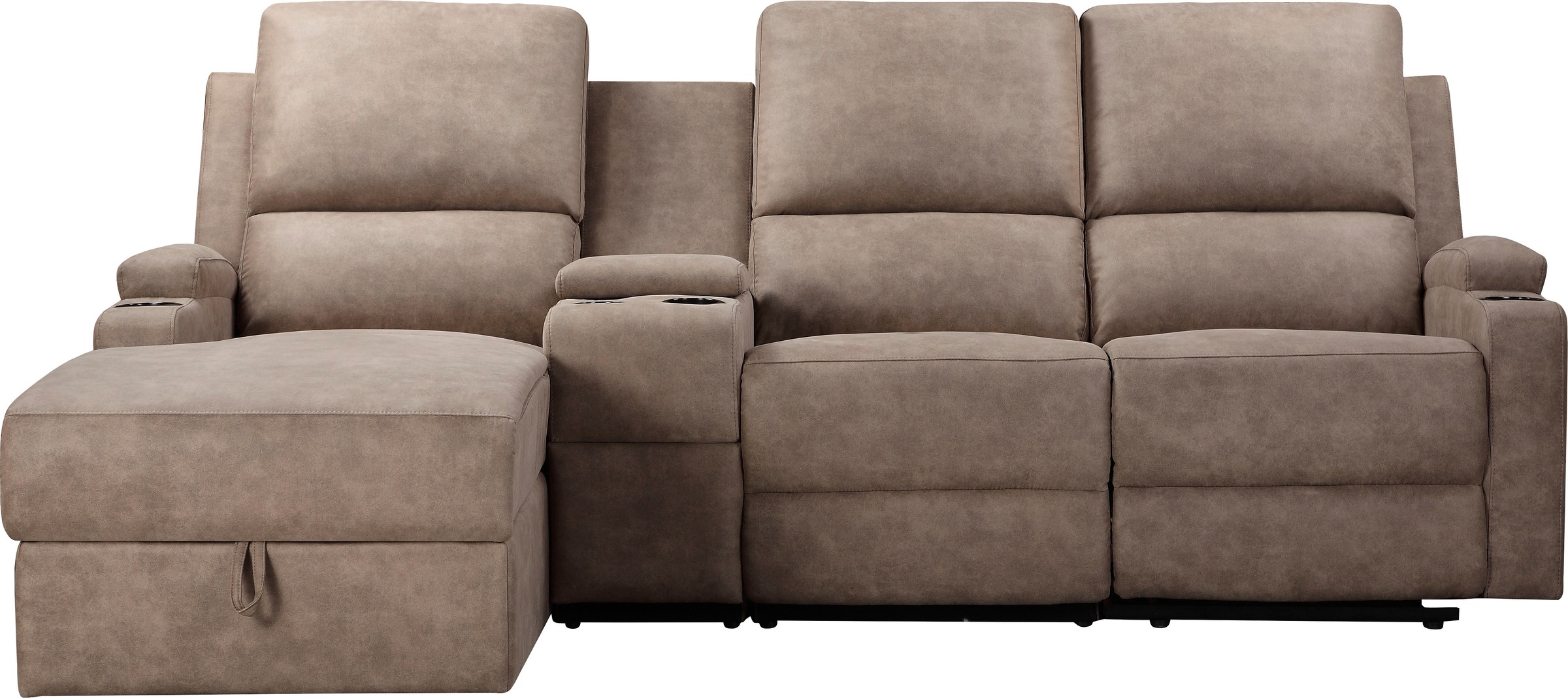 Home affaire Ecksofa »NAPORI Multimediasofa, 3er Kinosessel XXL, L-Form, 3 günstig online kaufen
