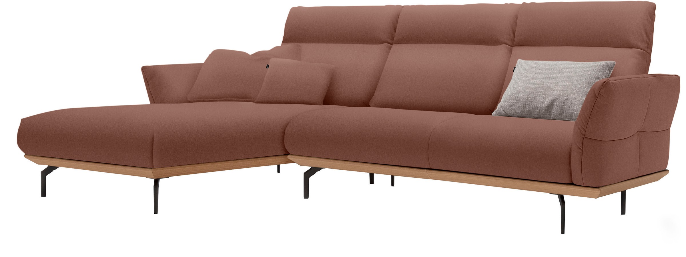 Creation BY ROLF BENZ Ecksofa »CR.460«, Sockel in Eiche, Alugussfüße in umb günstig online kaufen