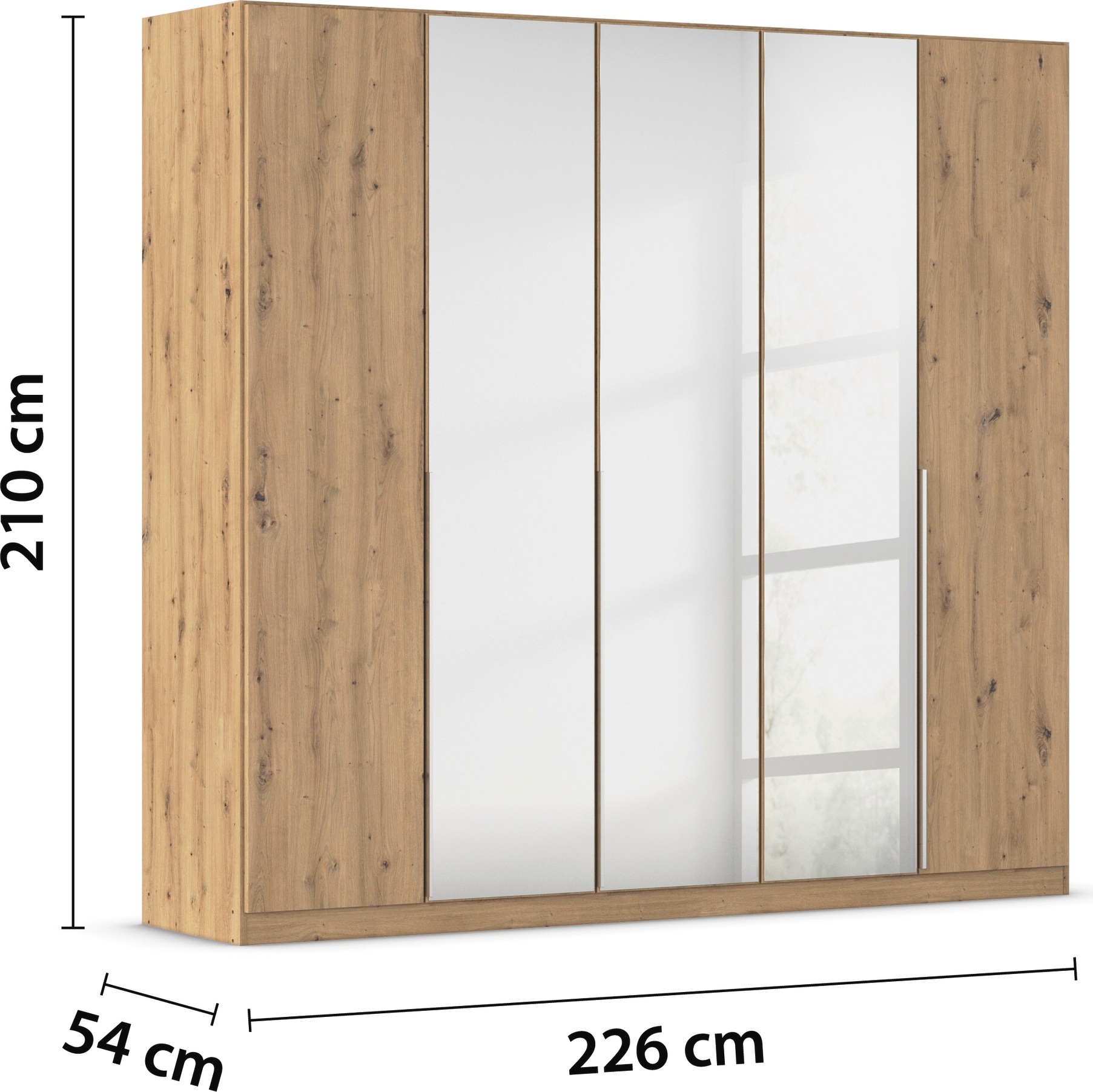 rauch Drehtürenschrank »Kleiderschrank Schrank Garderobe AGORDO mit Dekor- oder Hochglanzfront«, (in zwei Griff-Farben), durchdachte Innenausstattung, in 6 Breiten und 2 Höhen MADE IN GERMANY
