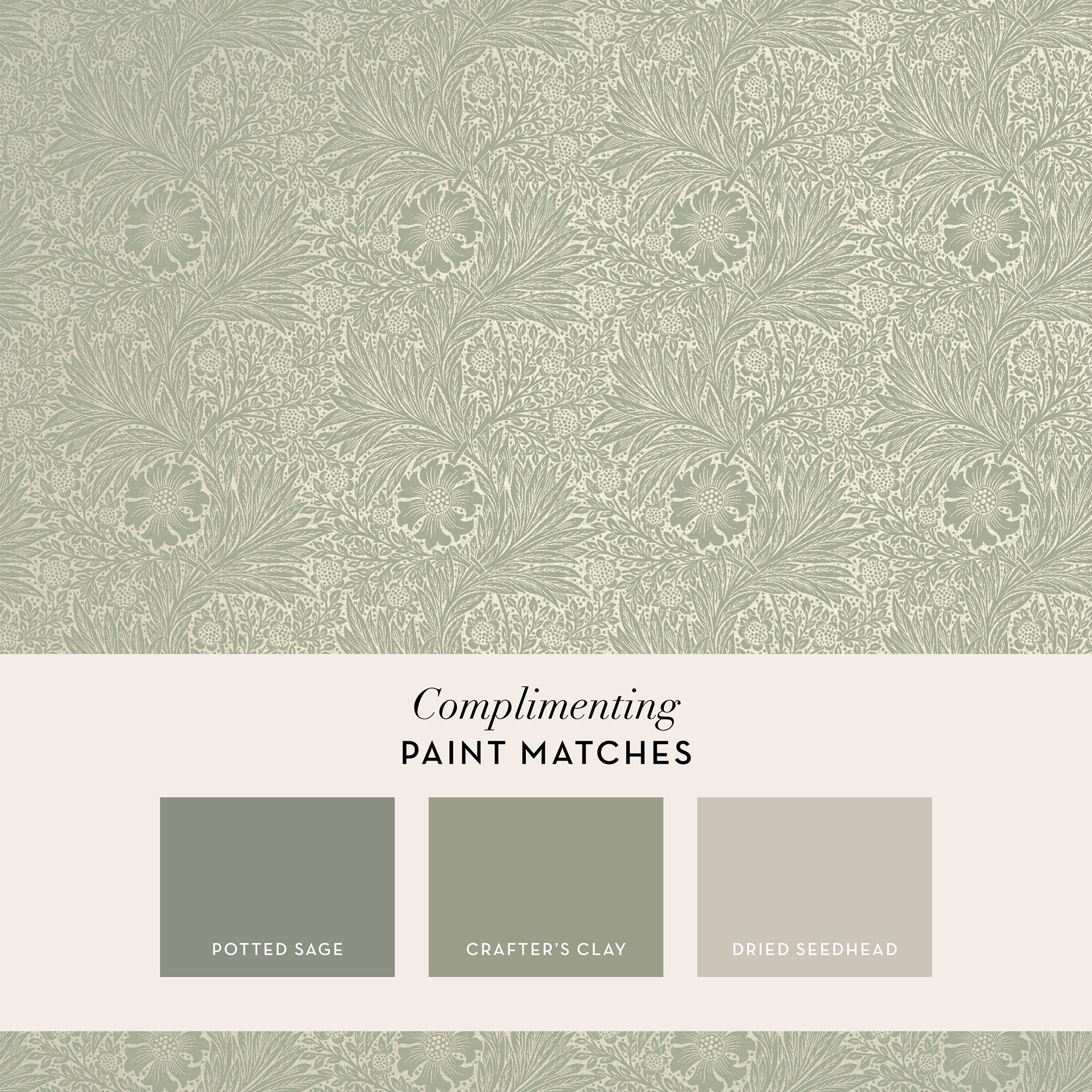 WILLIAM MORRIS AT HOME Vliestapete »Marigold Fibrous«, Retro, Design Tapeten