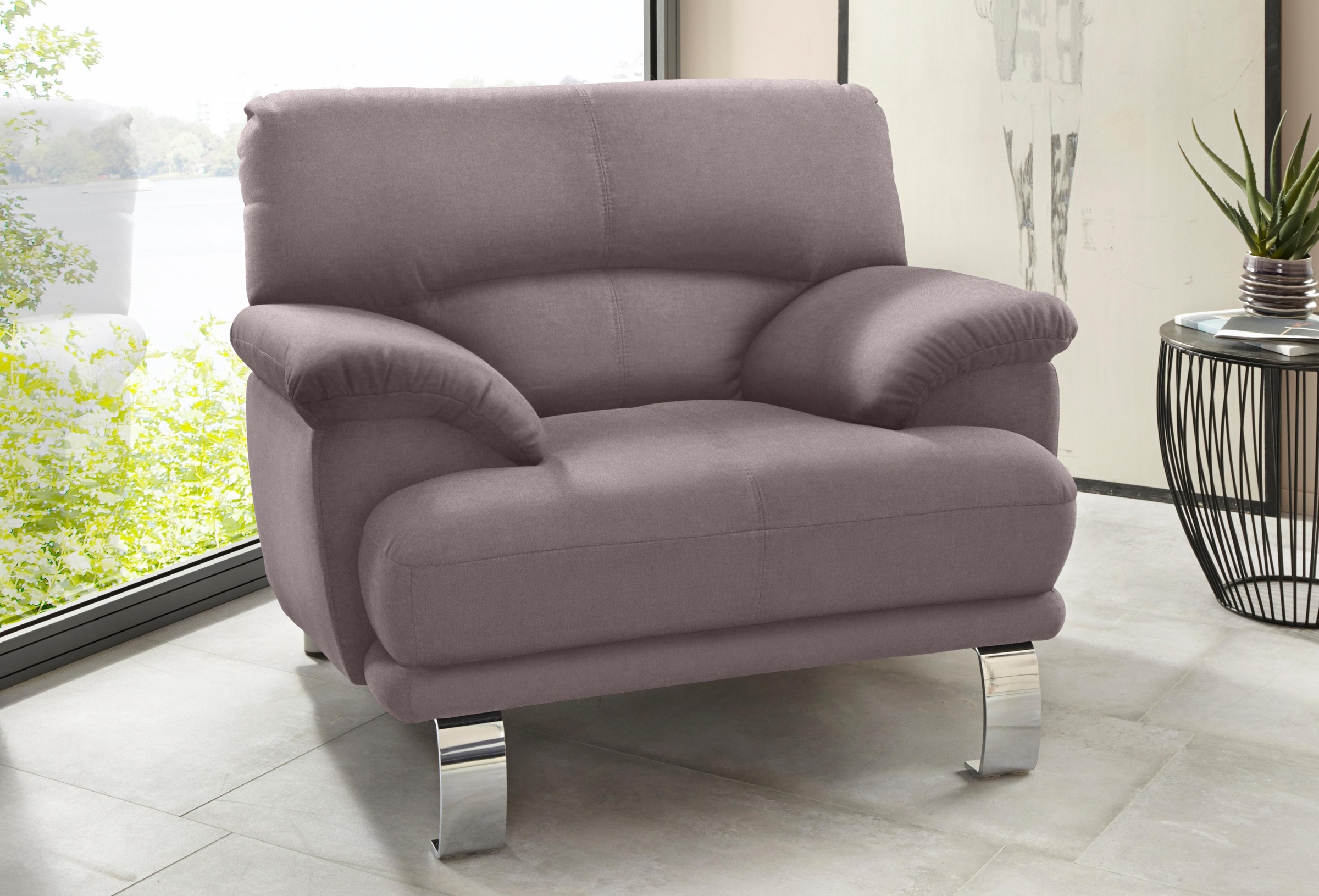 TRENDMANUFAKTUR Sessel »Cecilia II, Loungesessel in italienischem Design«, günstig online kaufen