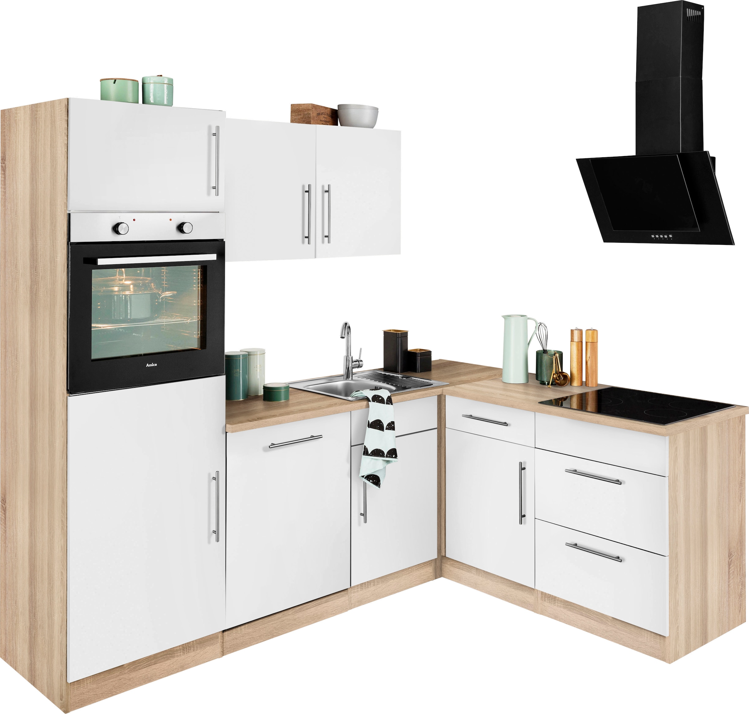 wiho Küchen Winkelküche »Cali«, x cm 230 E-Geräte, 170 %Sale ohne im Stellbreite jetzt