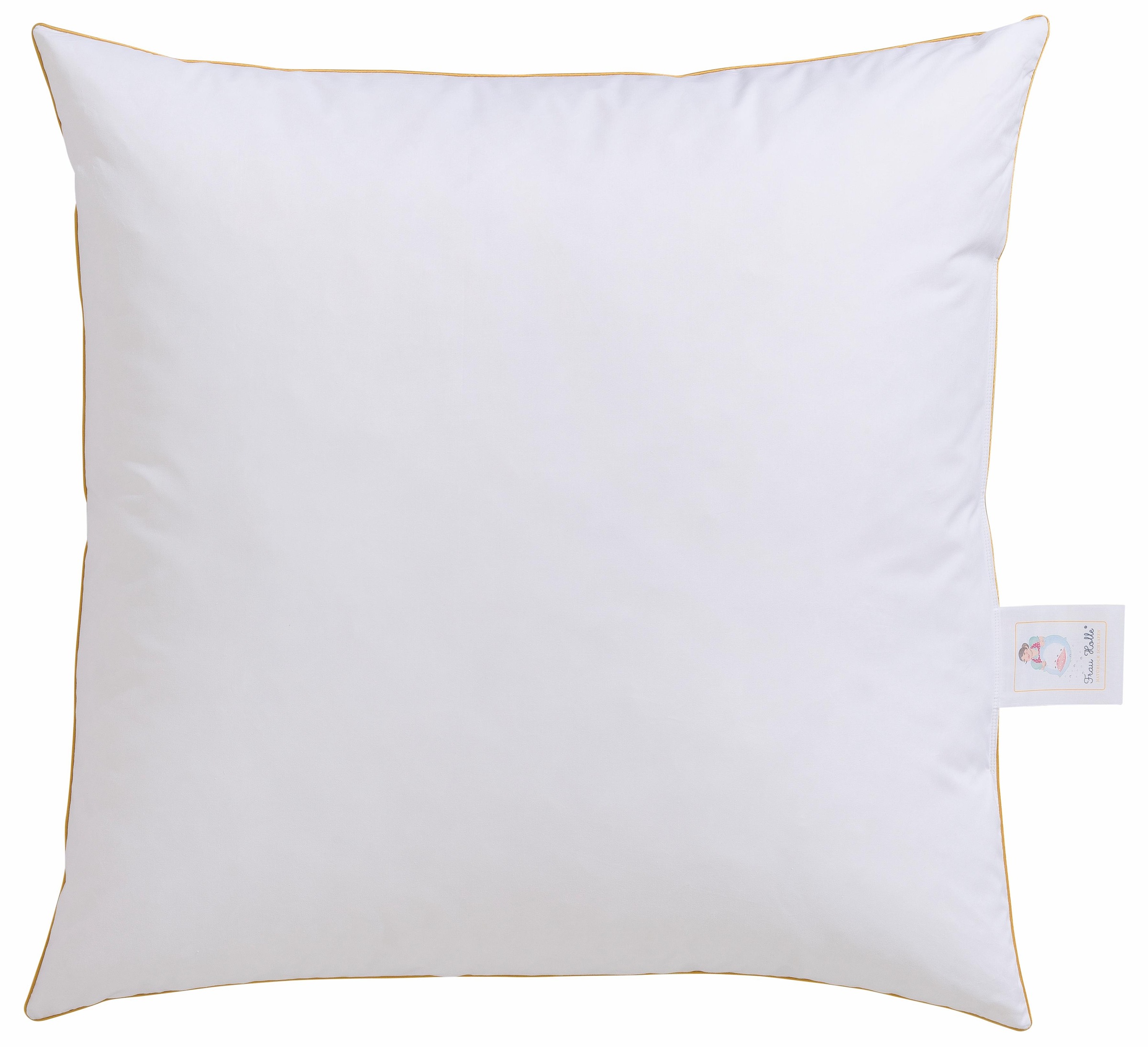 Frau Holle Federkissen »Frau Holle«, Füllung: 70% Gänsefedern, 30% Gänsedaunen, Bezug: 100 % Baumwolle, (1 St.), Kopfkissen 40x80 cm, 80x80cm, Für Hausstauballergiker geeignet